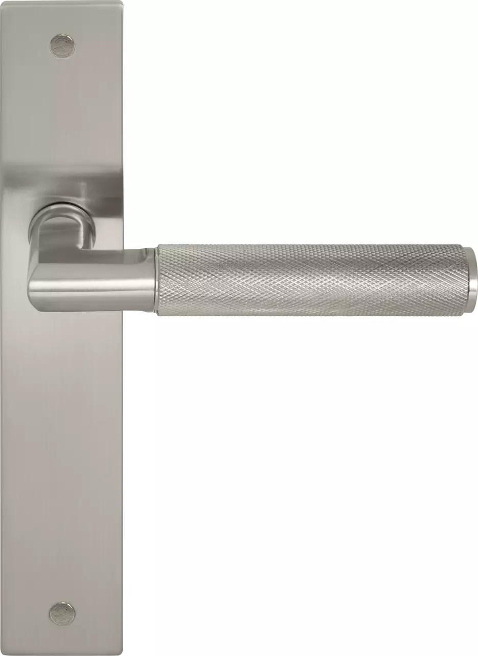 Lumina Longplate Dummy Lever LH - Diamond Knurl   - BN