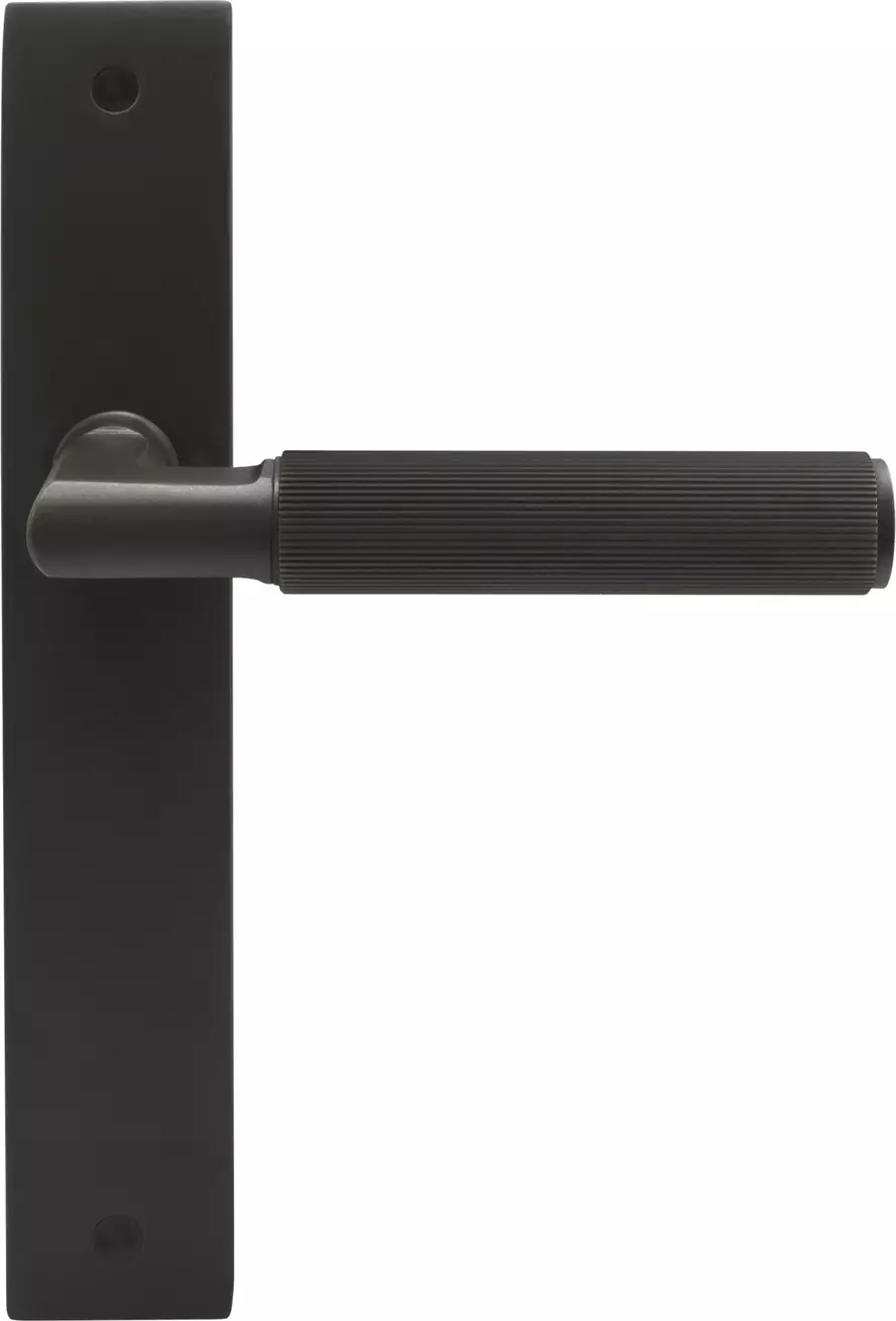 Lumina Longplate Dummy Lever LH - Linear Knurl - DRB