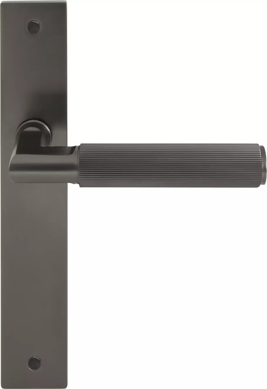 Lumina Longplate Dummy Lever LH - Linear Knurl - GN