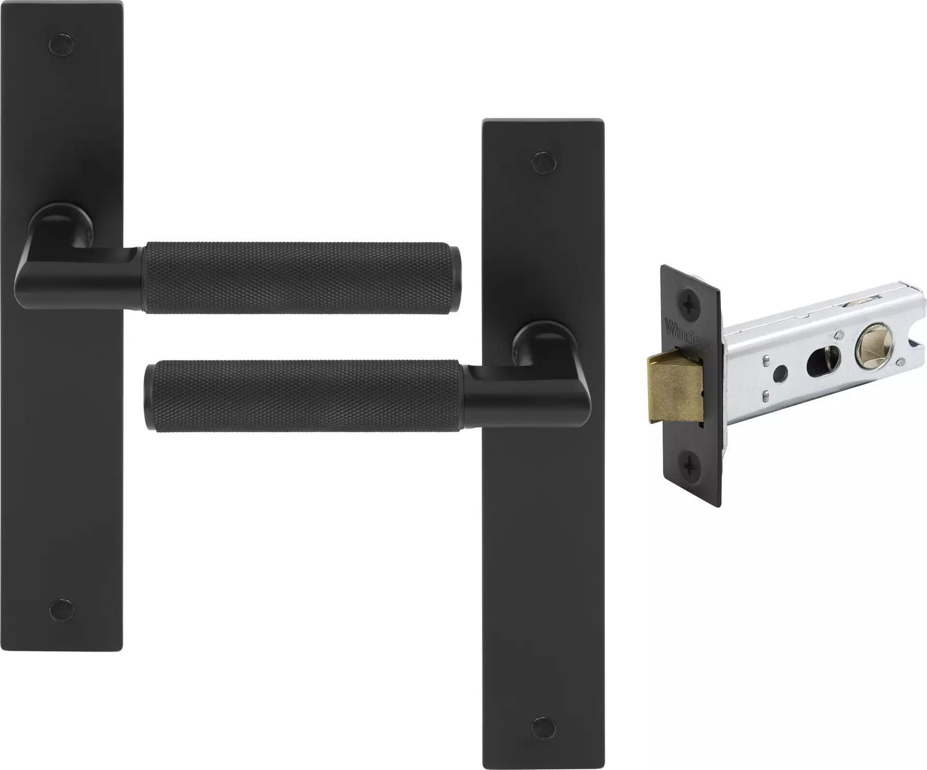 Lumina Longplate Passage Set - Diamond Knurl   - BLK