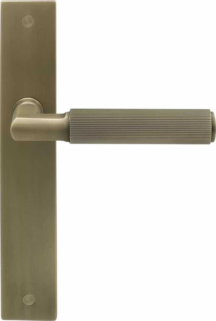 Lumina Longplate Dummy Lever LH - Linear Knurl - RB