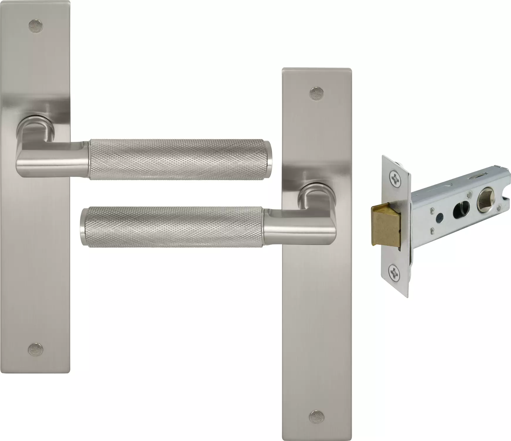 Lumina Longplate Passage Set - Diamond Knurl   - BN