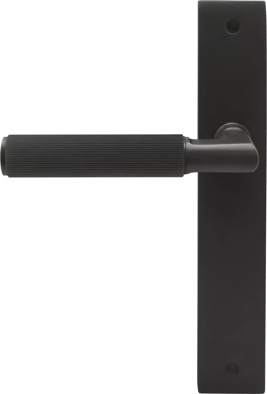 Lumina Longplate Dummy Lever RH - Linear Knurl - DRB