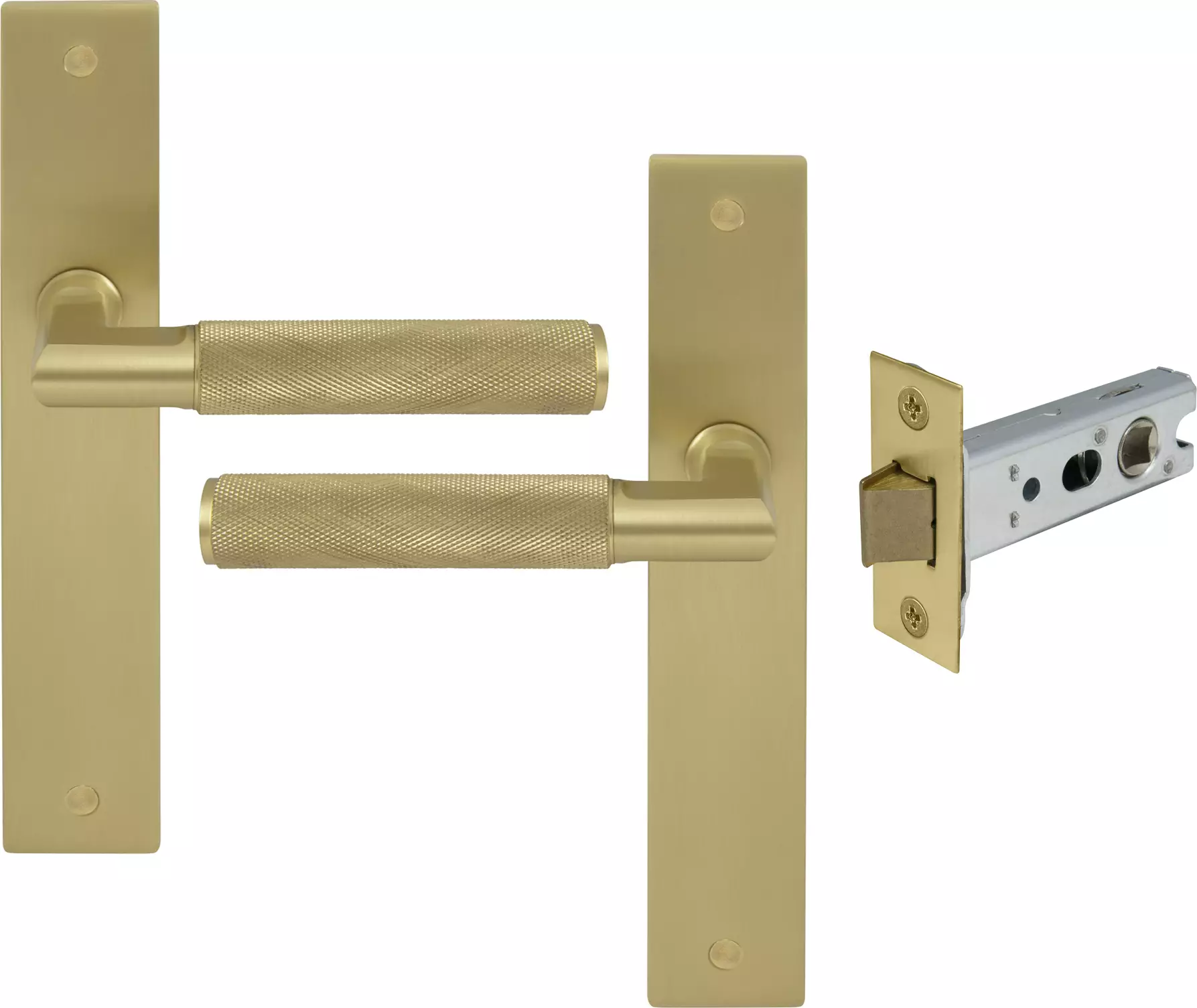 Lumina Longplate Passage Set - Diamond Knurl   - MSB