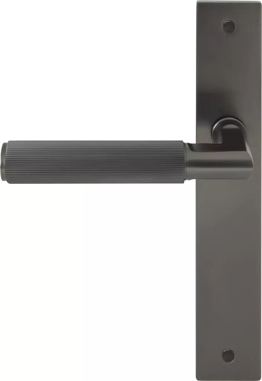 Lumina Longplate Dummy Lever RH - Linear Knurl - GN