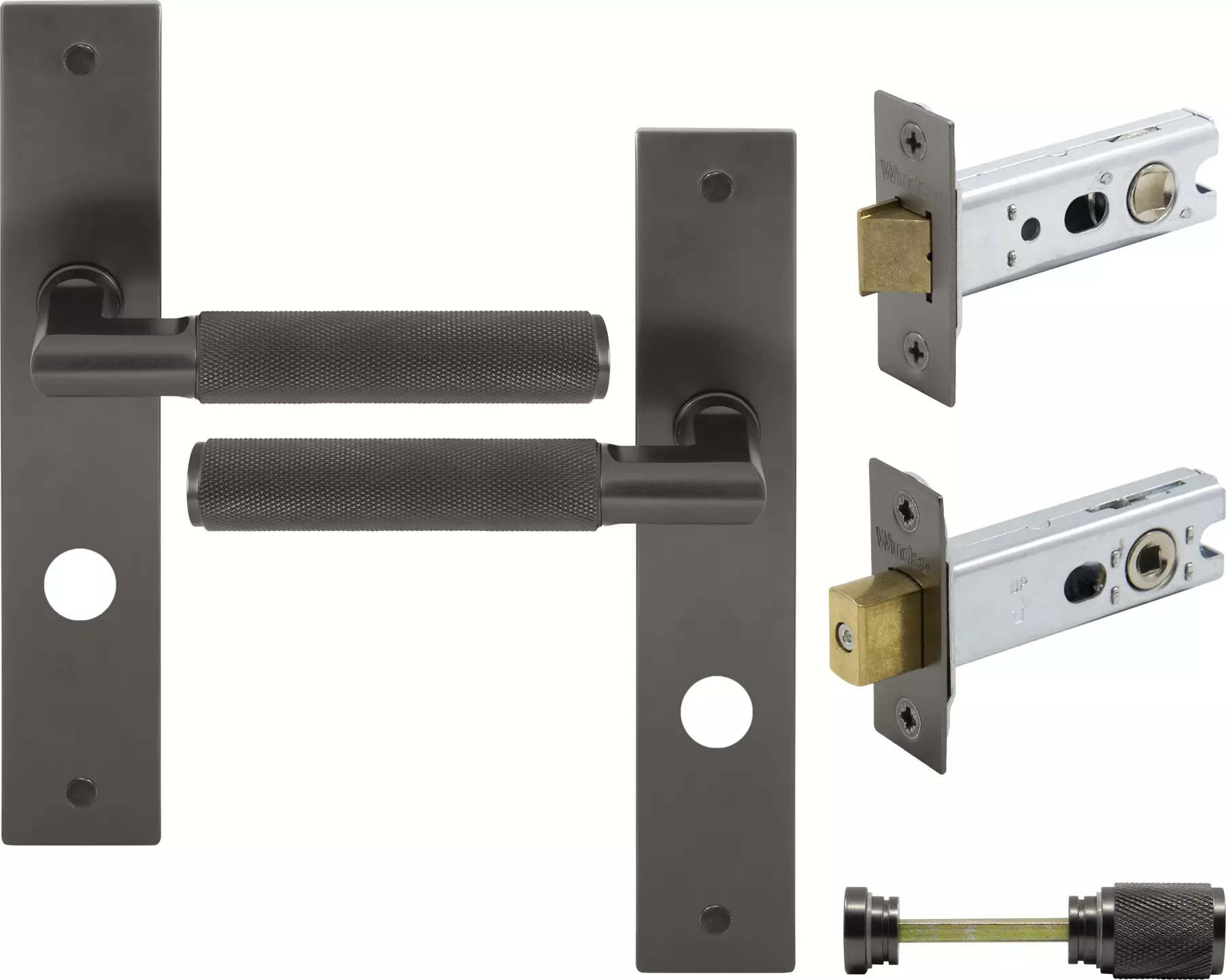 Lumina Longplate Privacy Set - Diamond Knurl   - GN