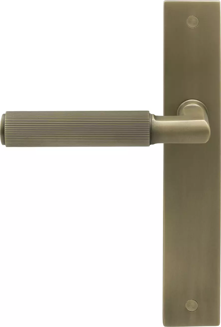 Lumina Longplate Dummy Lever RH - Linear Knurl - RB