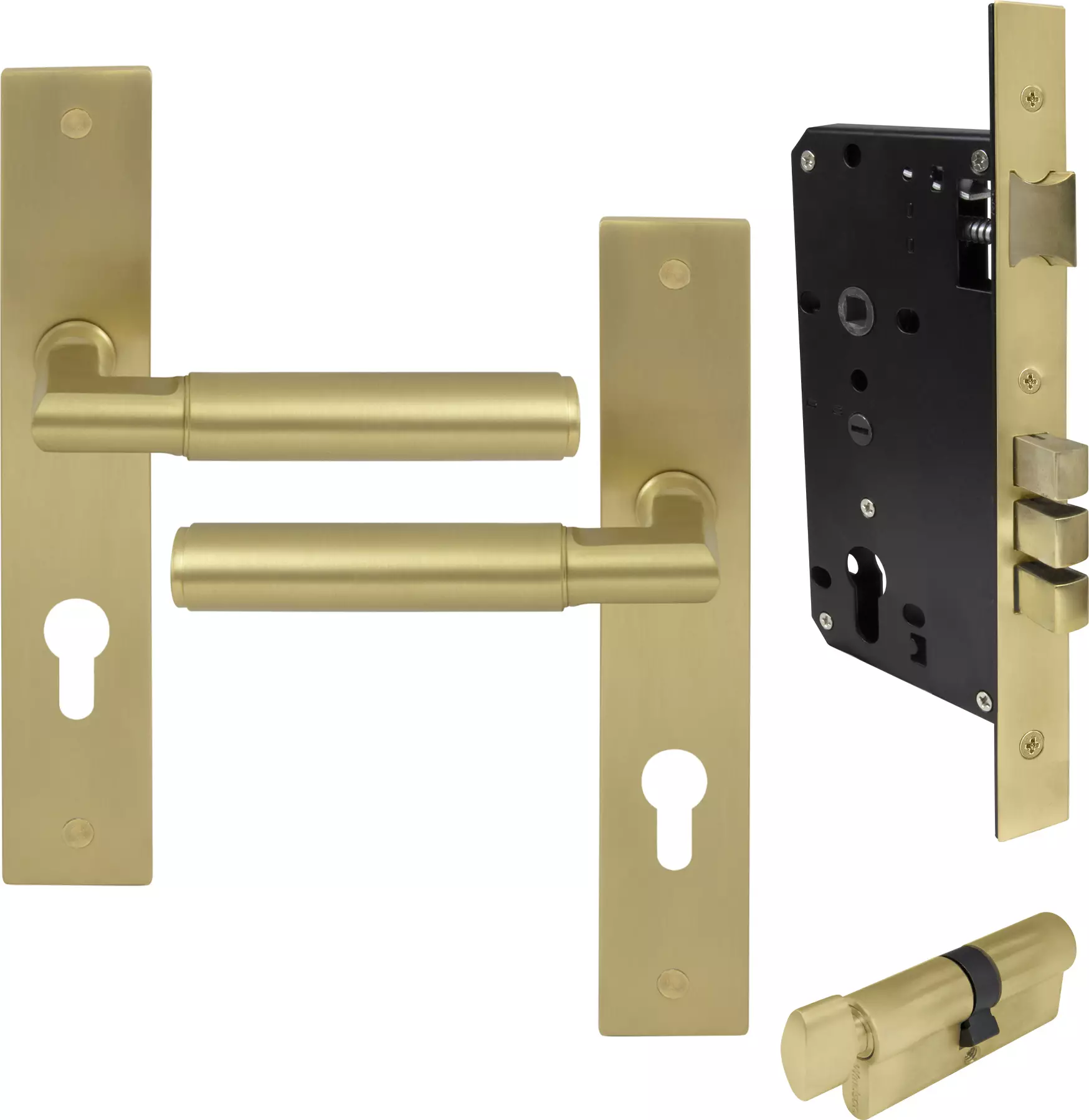 Lumina Longplate Entrance Set - K/T - Plain - MSB