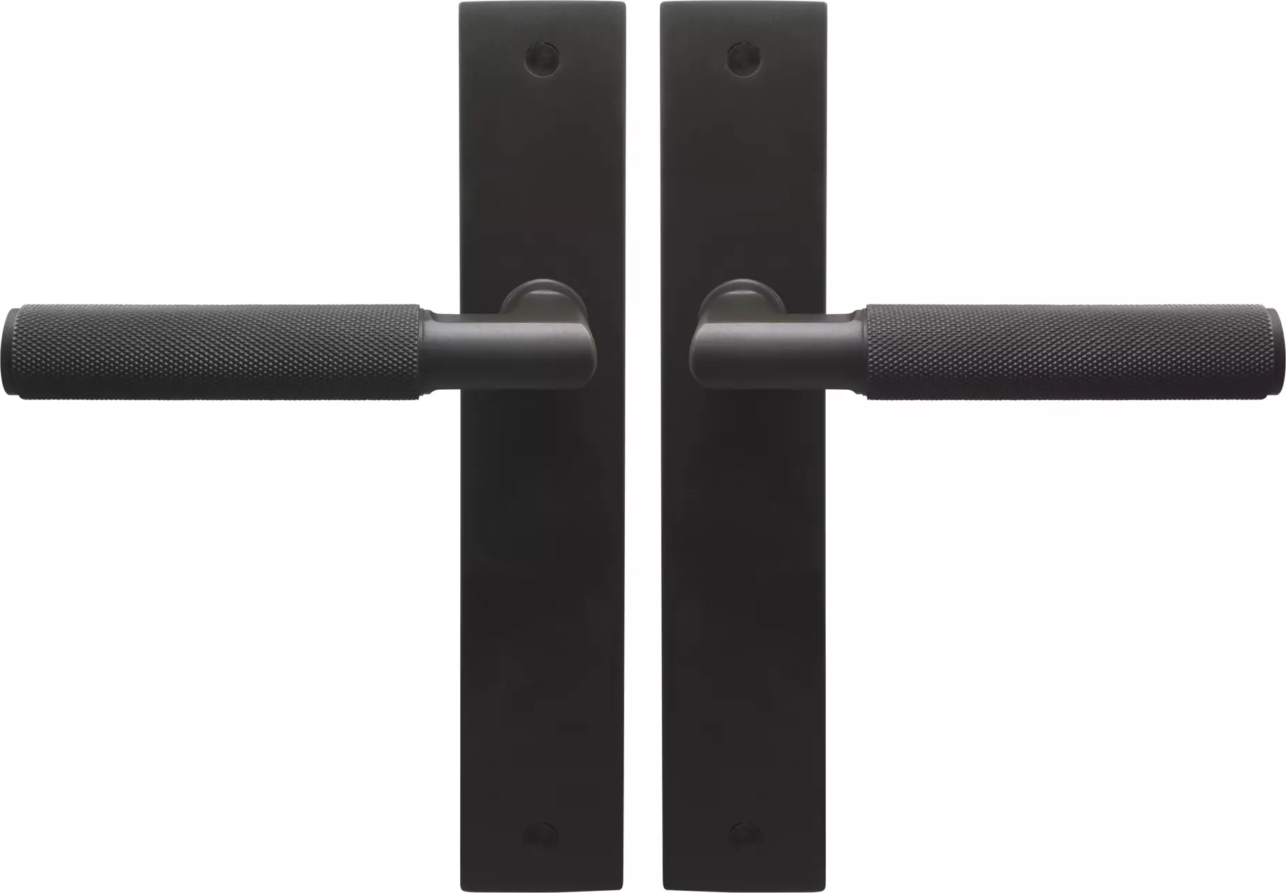 Lumina Longplate Lever Set - Diamond Knurl   - DRB