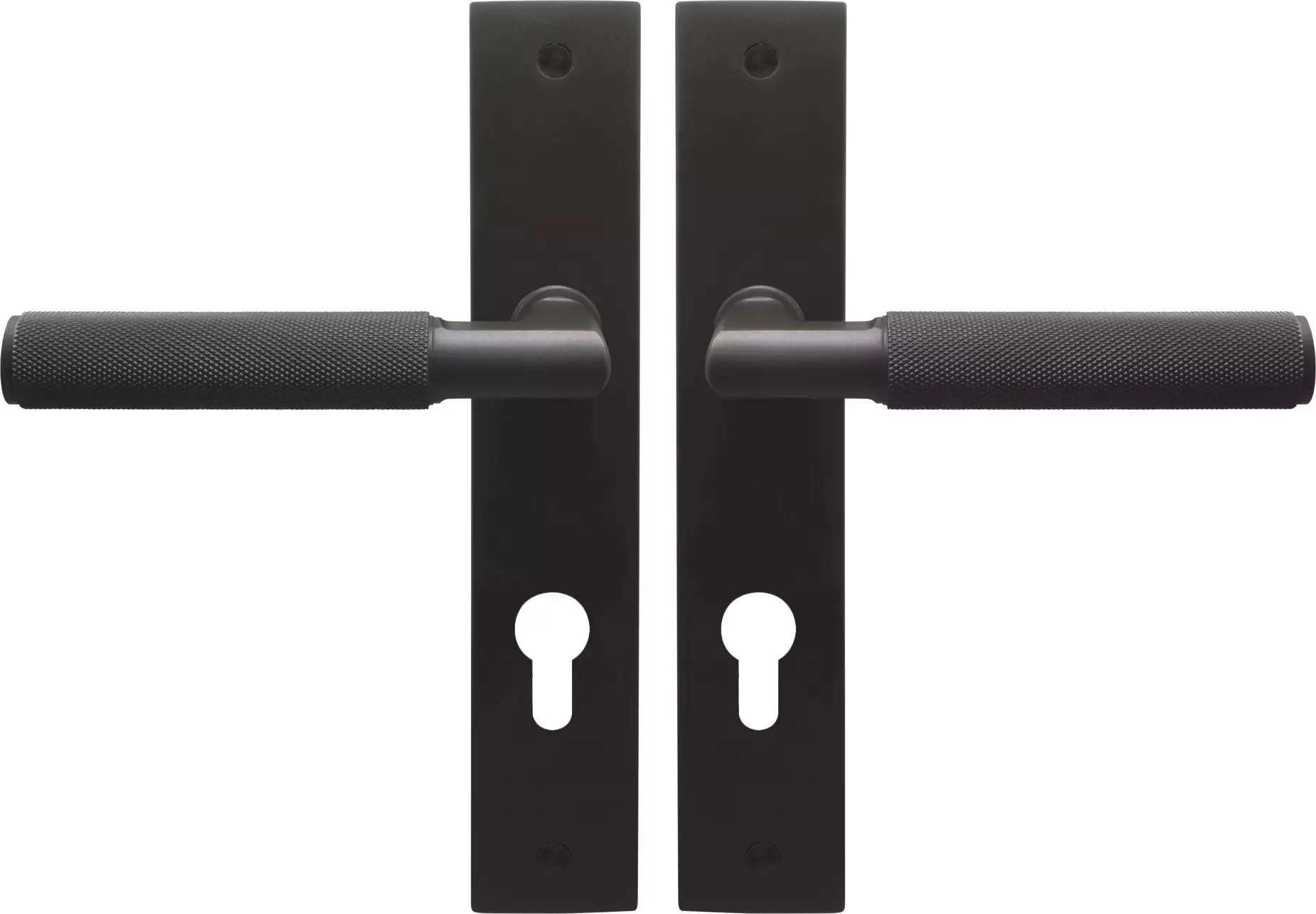 Lumina Longplate Euro Handles - Diamond Knurl   - DRB