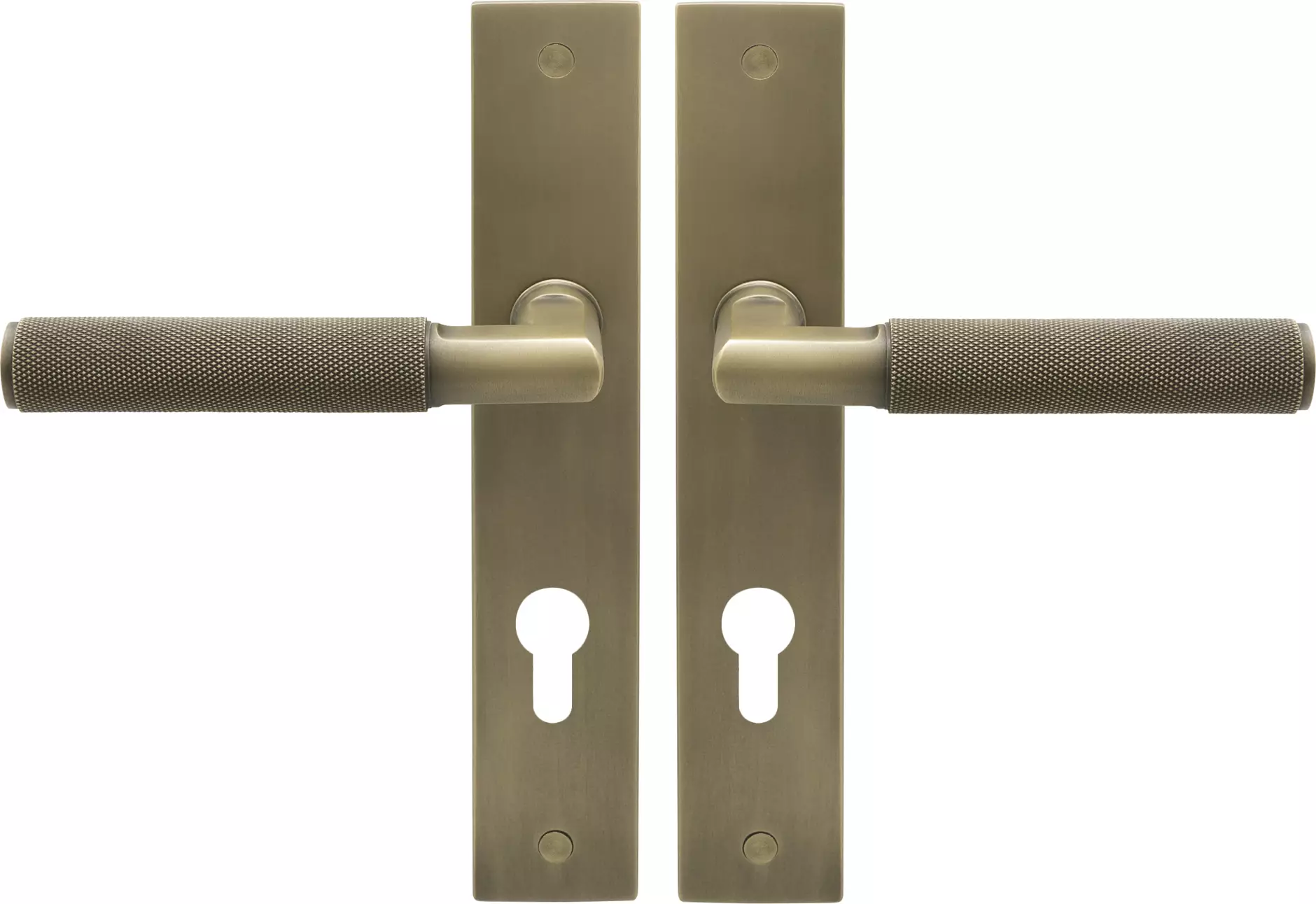 Lumina Longplate Euro Handles - Diamond Knurl   - RB