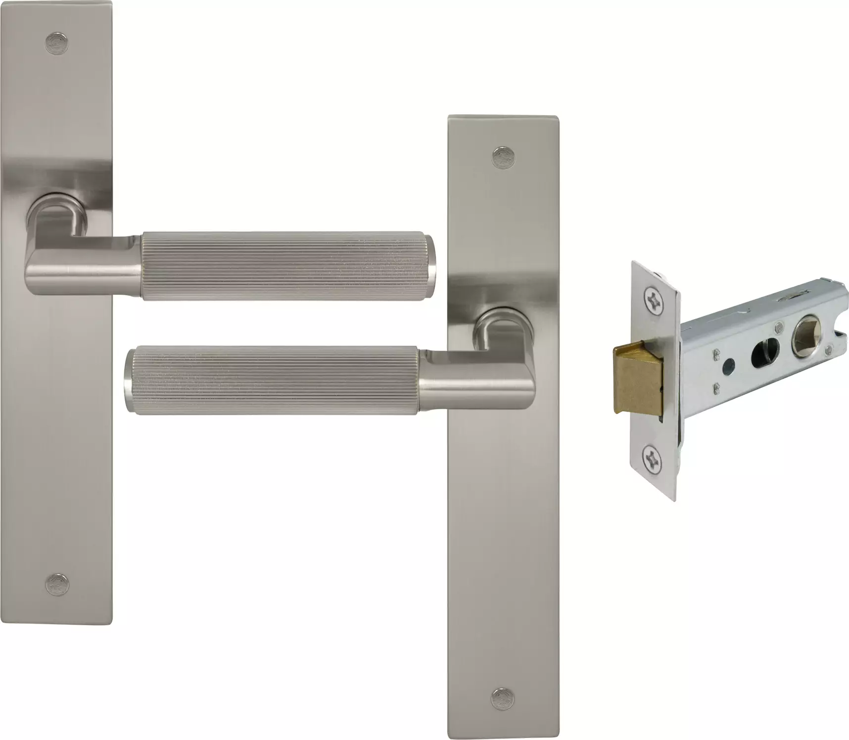 Lumina Longplate Passage Set - Linear Knurl - BN