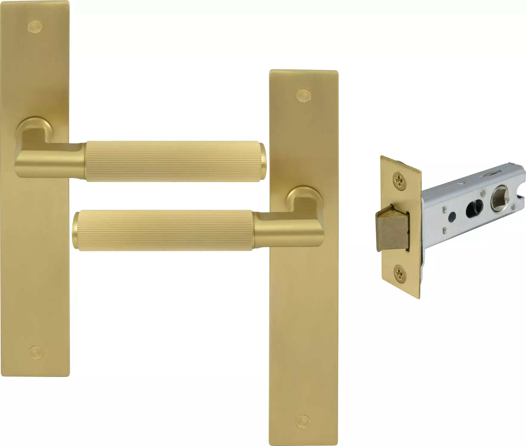 Lumina Longplate Passage Set - Linear Knurl - MSB