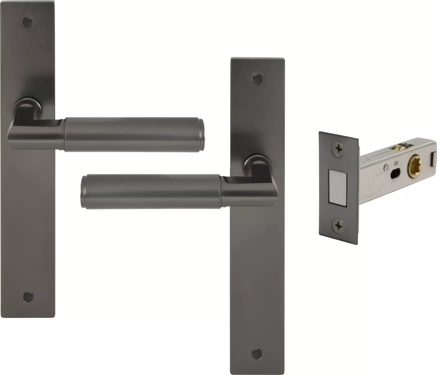 Lumina Longplate Passage Set - Magn. Latch - Plain - GN