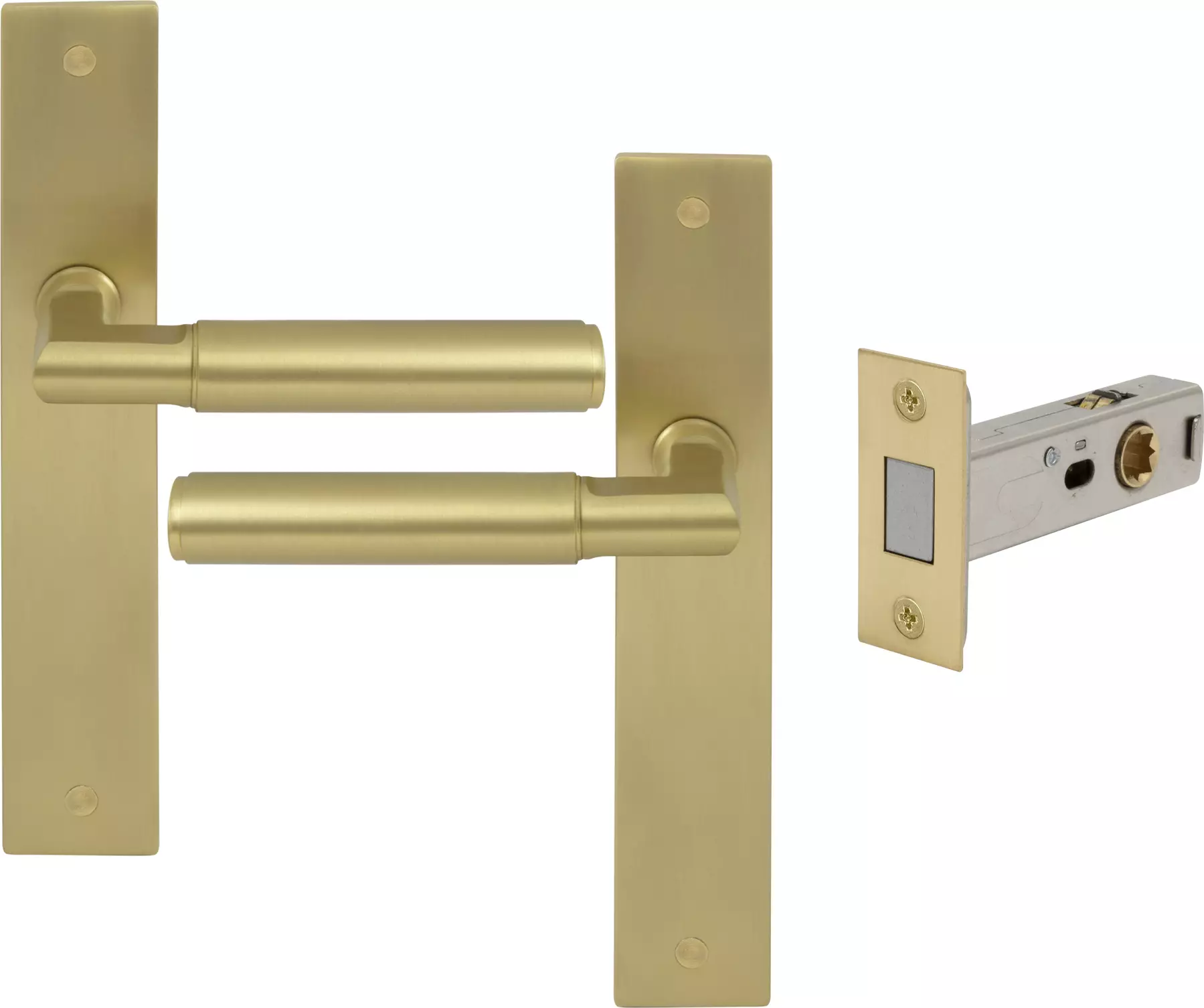 Lumina Longplate Passage Set - Magn. Latch - Plain - MSB