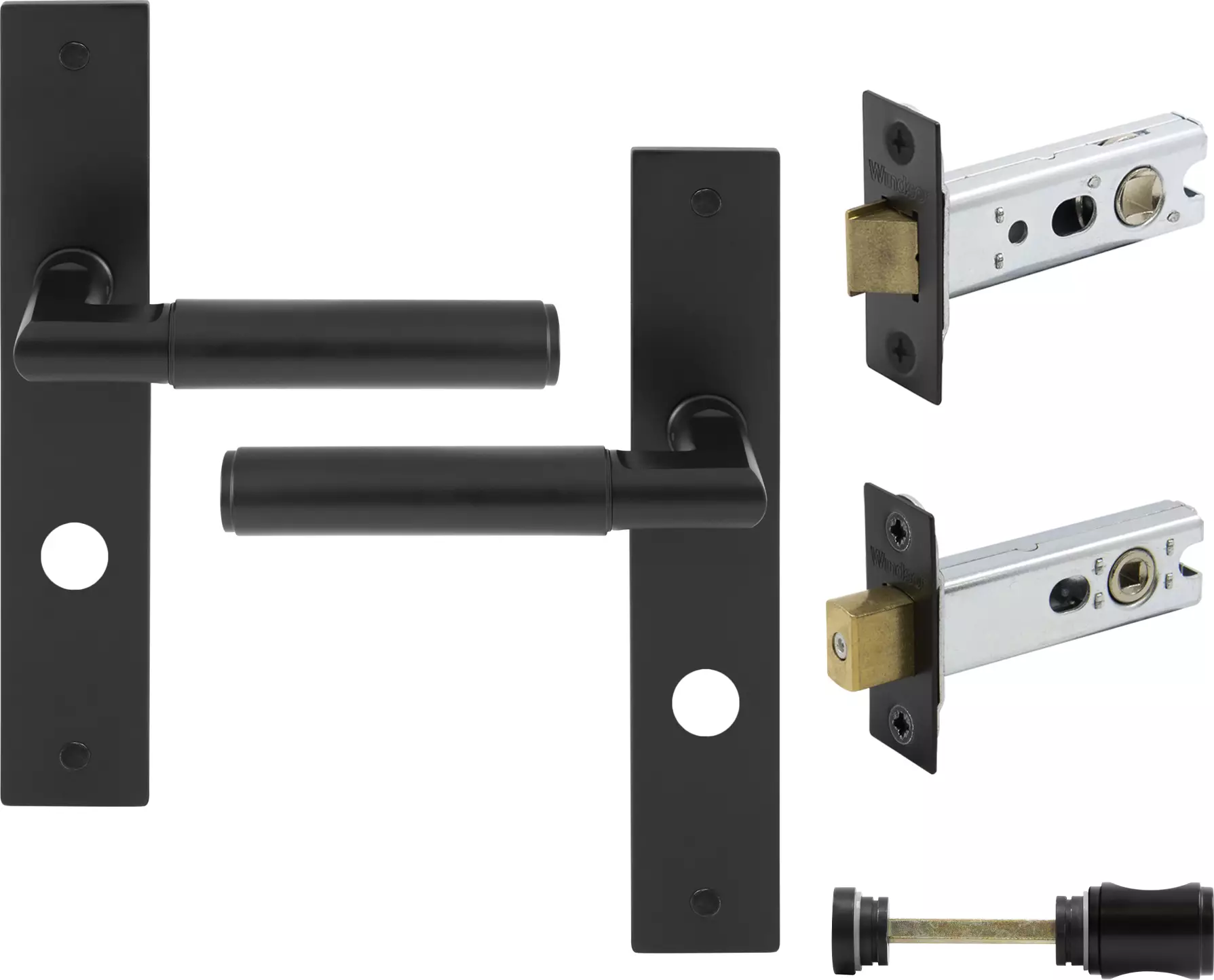 Lumina Longplate Privacy Set - Plain - BLK