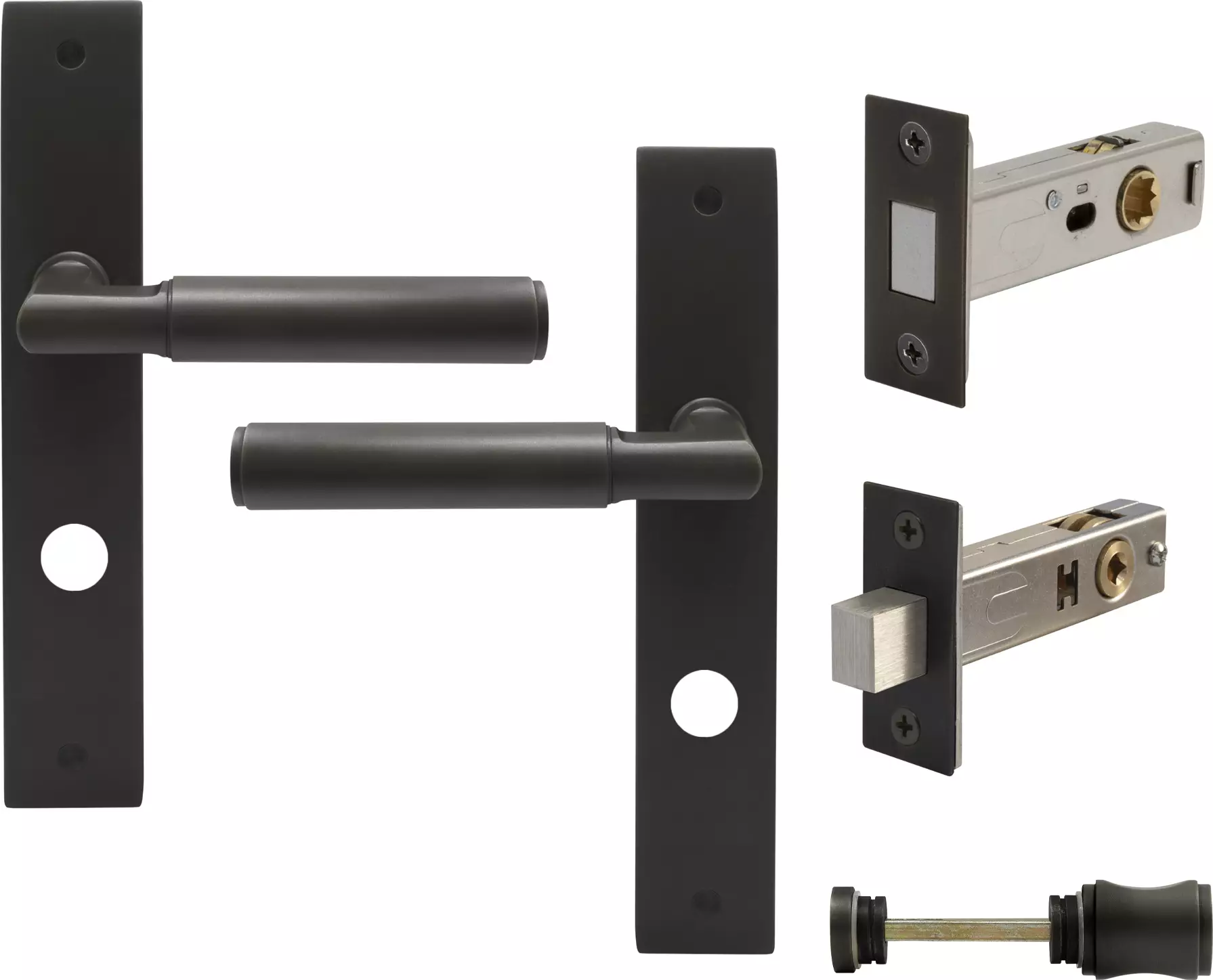 Lumina Longplate Privacy Set - Magn. Latch - Plain - DRB