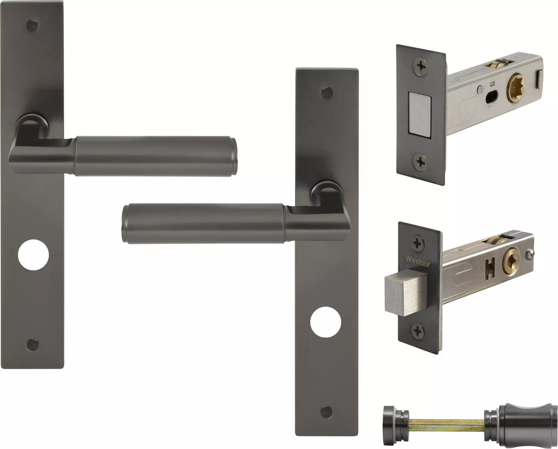 Lumina Longplate Privacy Set - Magn. Latch - Plain - GN