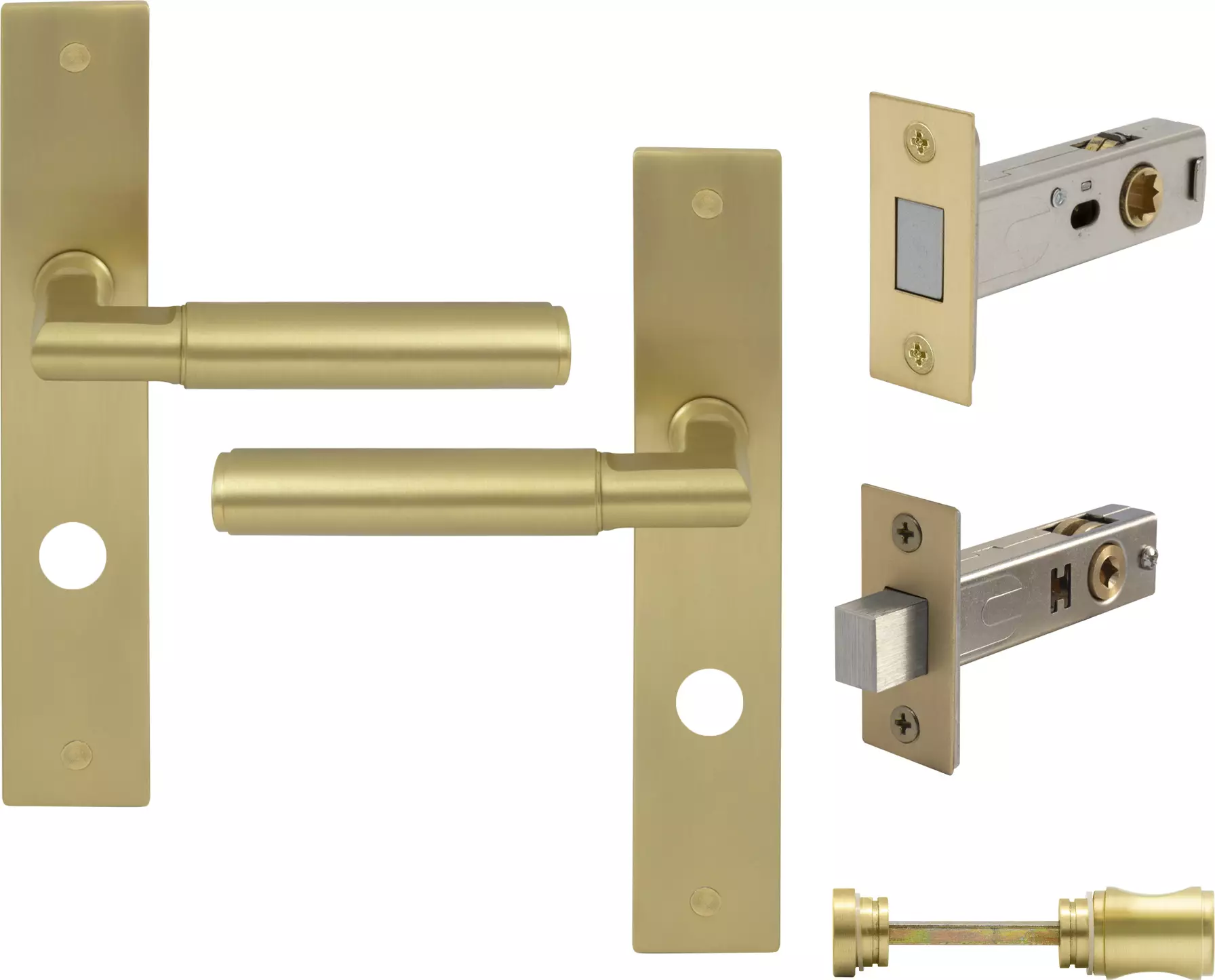 Lumina Longplate Privacy Set - Magn. Latch - Plain - MSB