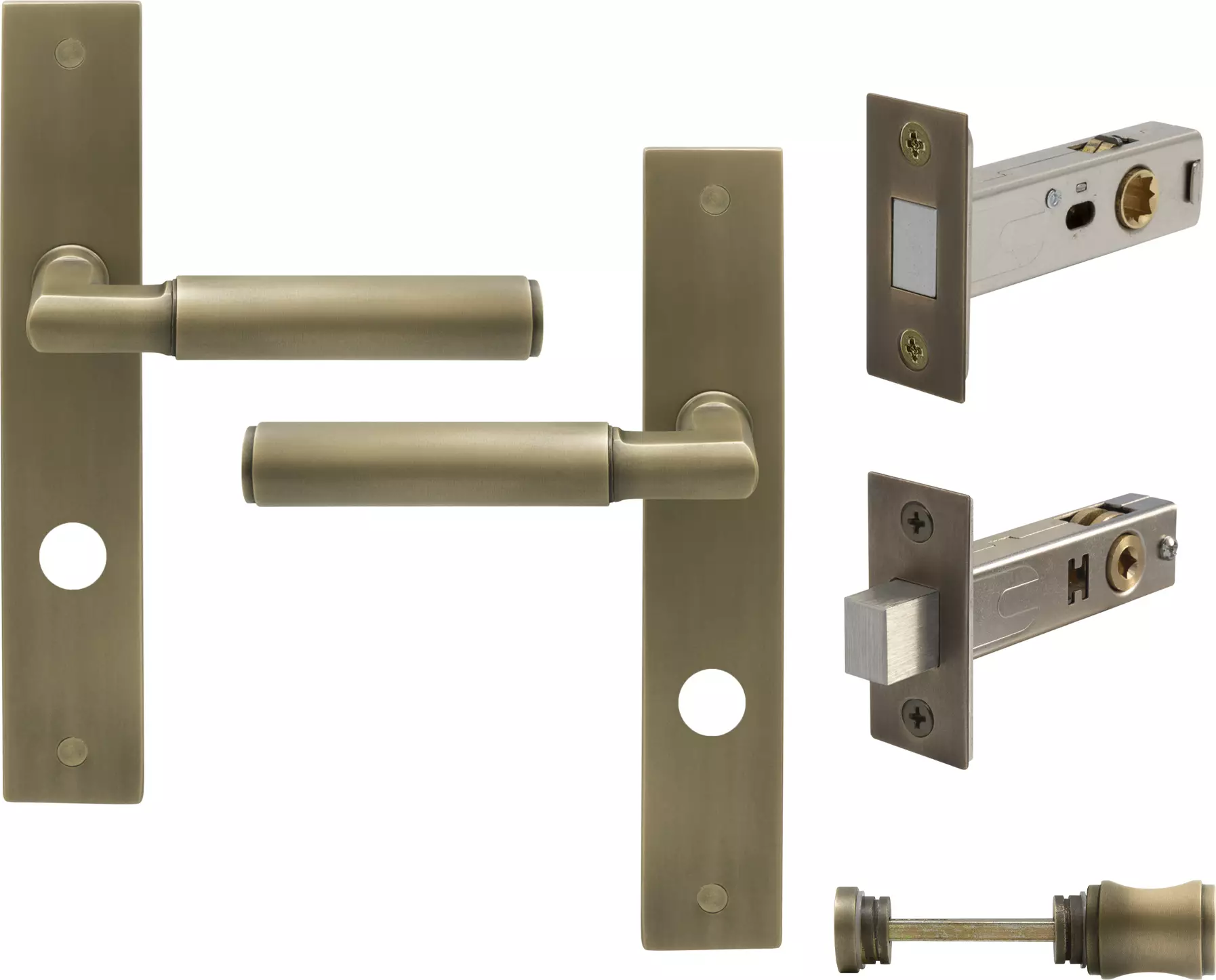 Lumina Longplate Privacy Set - Magn. Latch - Plain - RB