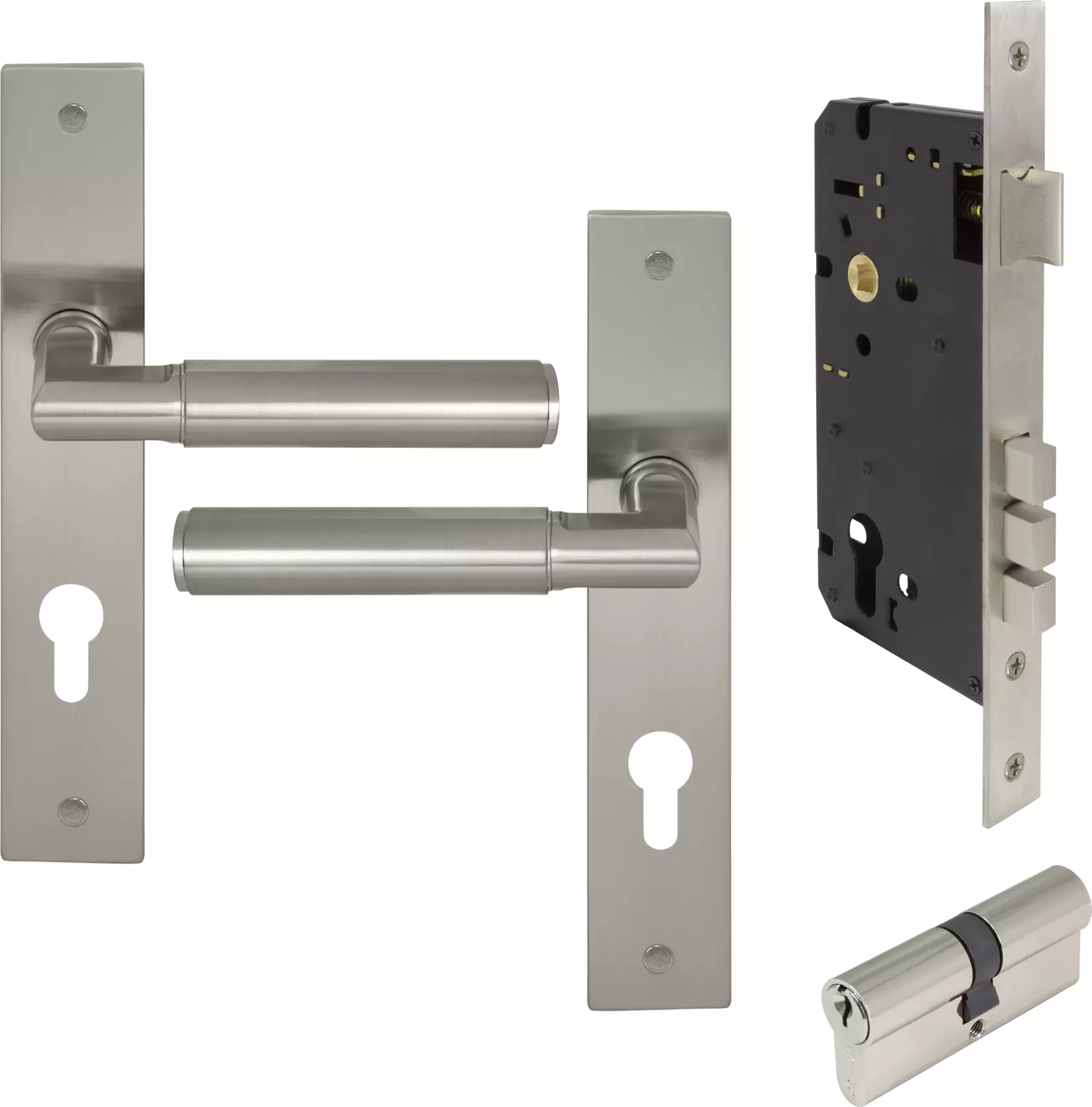 Lumina Longplate Entrance Set - K/K - Plain - BN