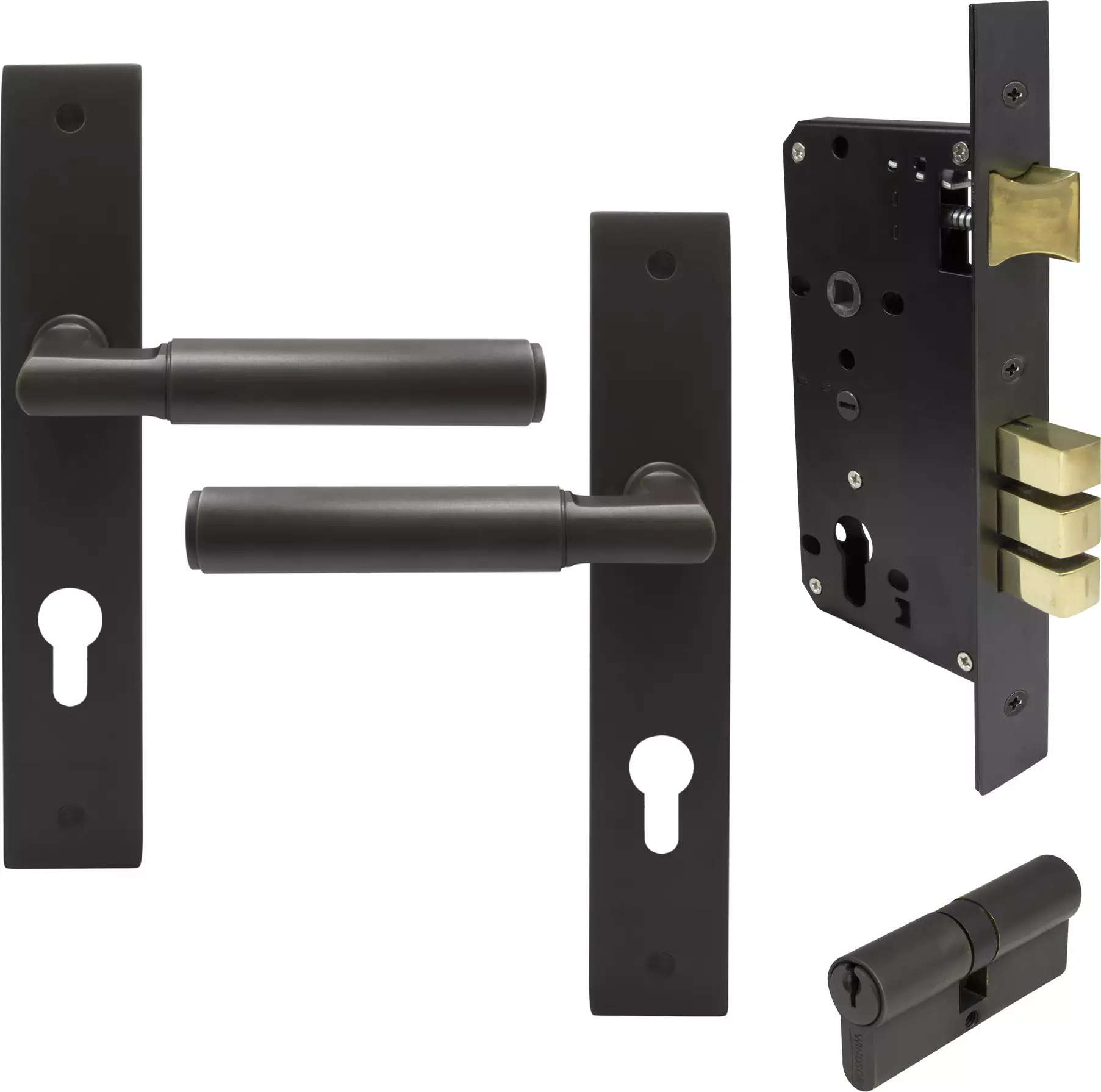 Lumina Longplate Entrance Set - K/K - Plain - DRB