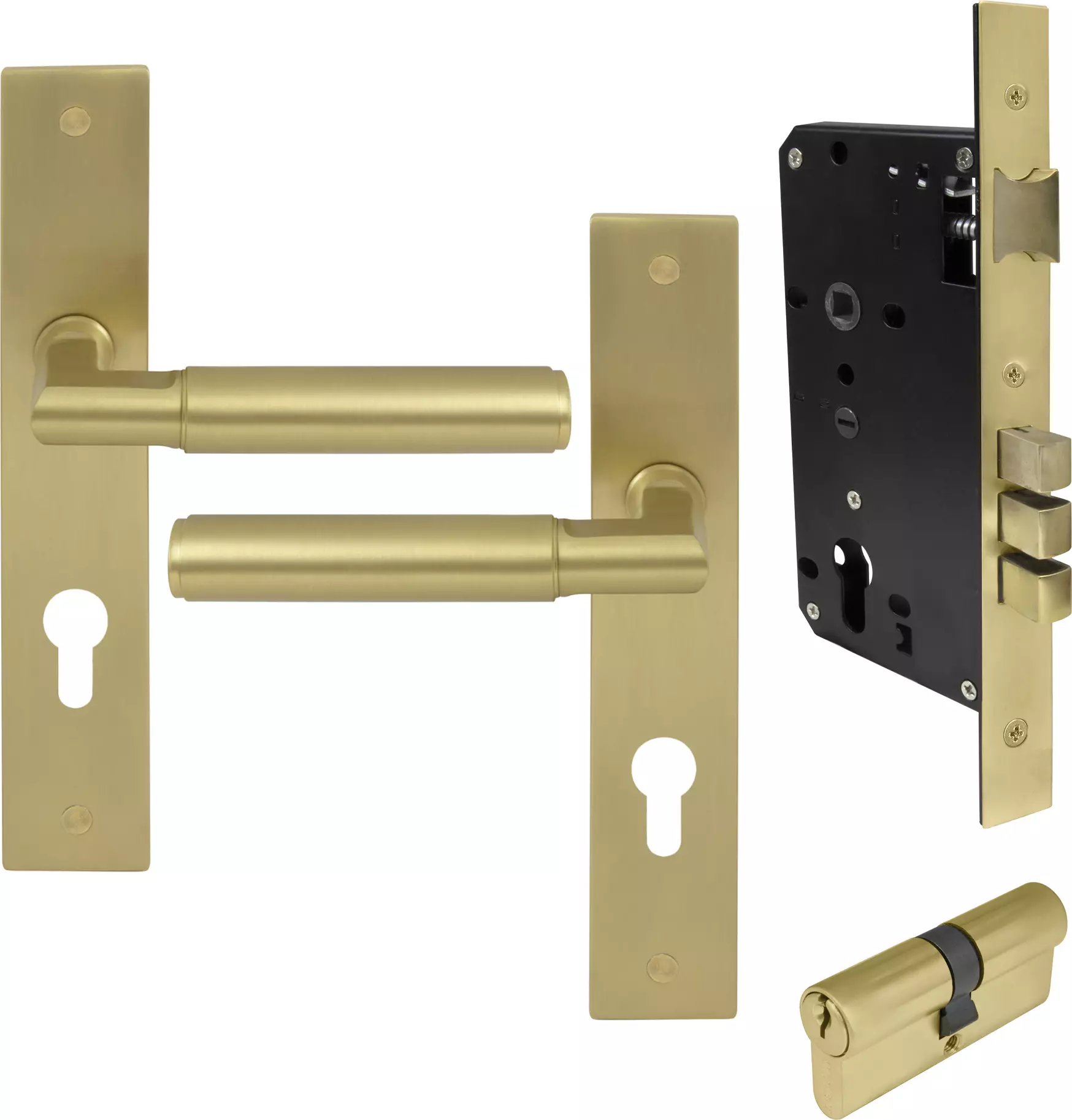 Lumina Longplate Entrance Set - K/K - Plain - MSB