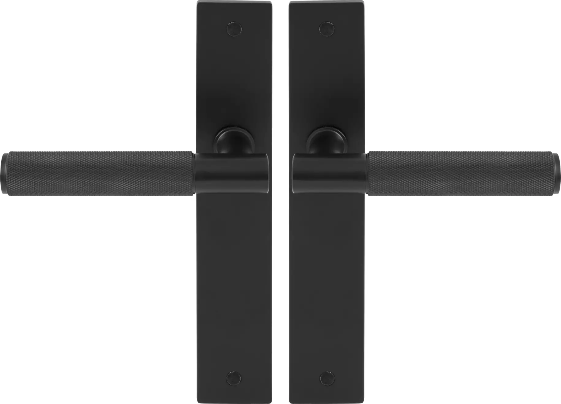 Verge Longplate Lever Set - Diamond Knurl - BLK