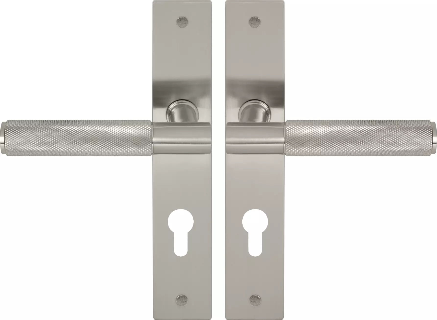 Verge Longplate Euro Handles - Diamond Knurl - BN