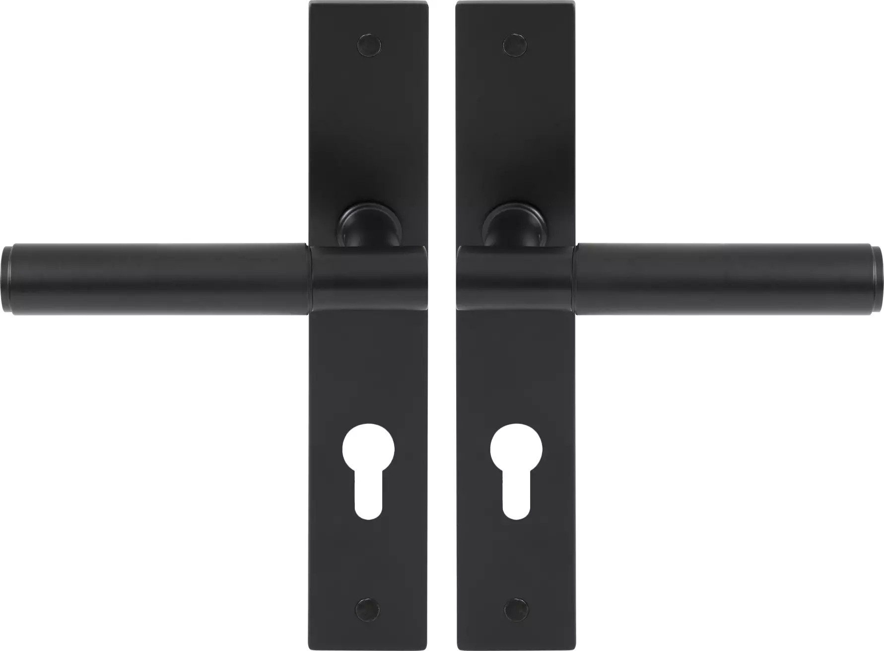Verge Longplate Euro Handles - Plain - BLK