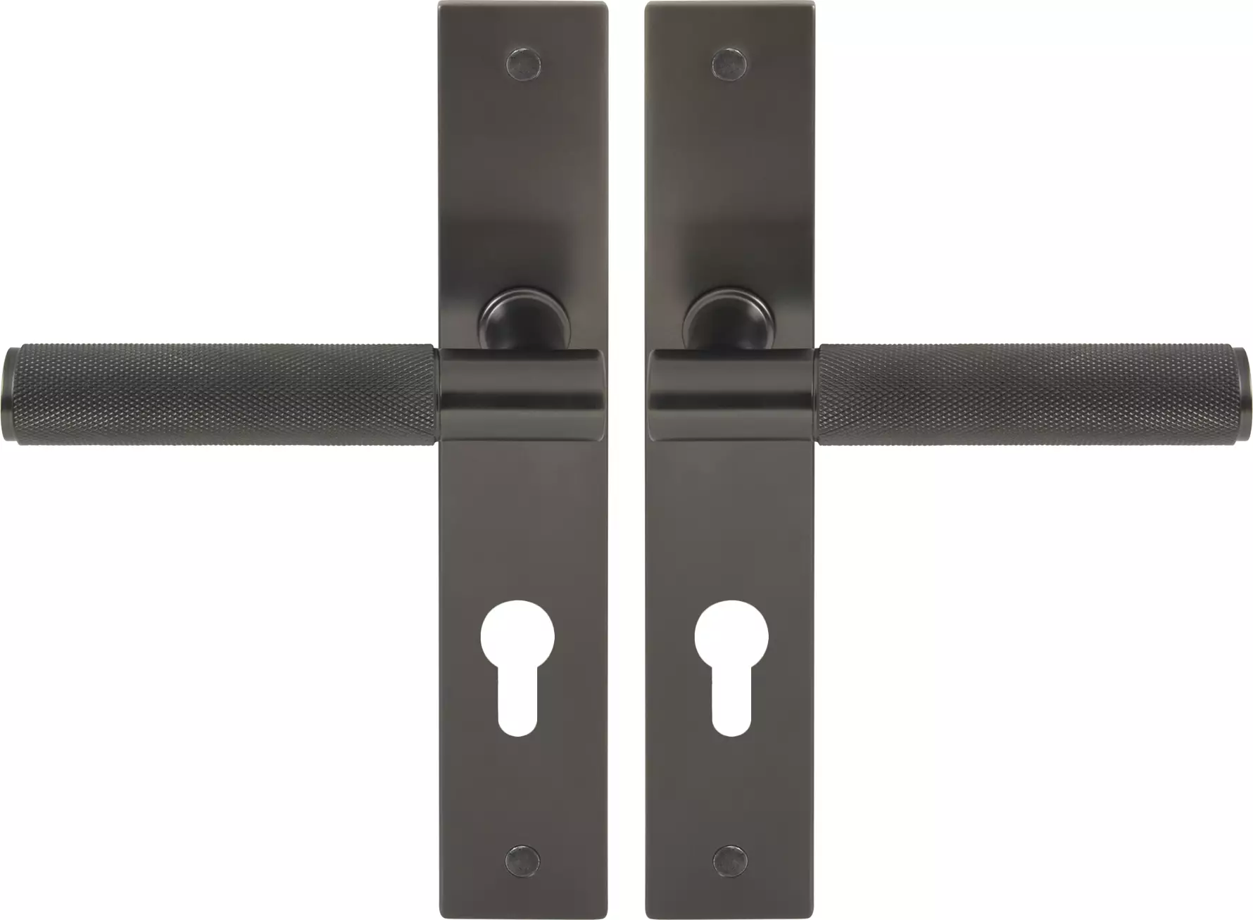 Verge Longplate Euro Handles - Diamond Knurl - GN