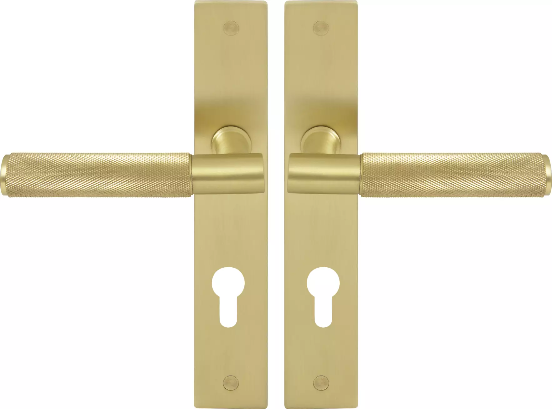 Verge Longplate Euro Handles - Diamond Knurl - MSB