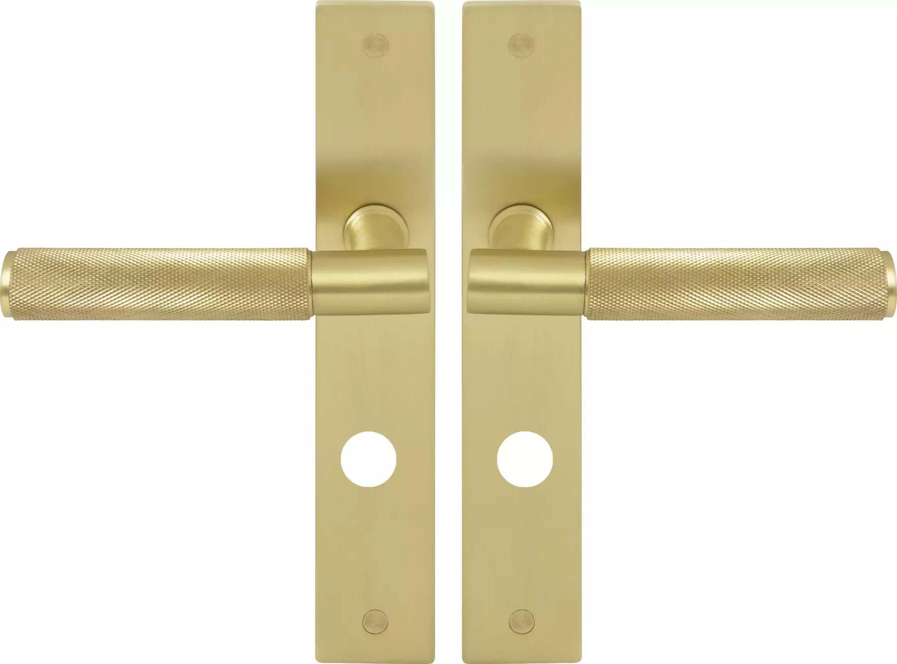 Verge Longplate Privacy Handles - Diamond Knurl - MSB