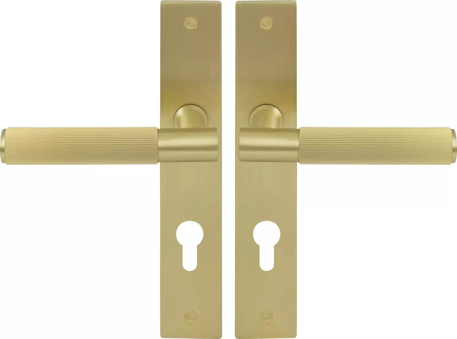 Verge Longplate Euro Handles - Linear Knurl - MSB