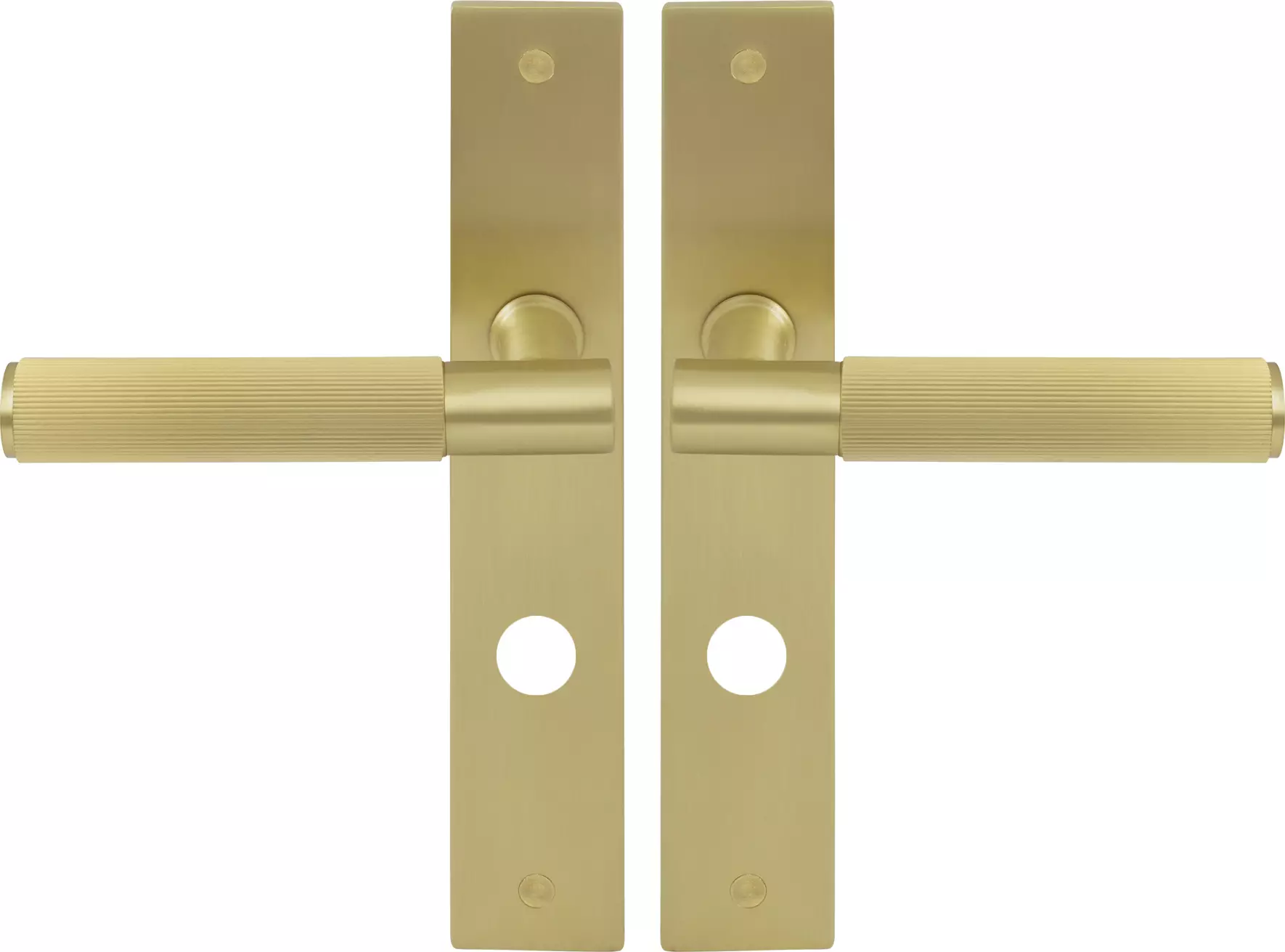 Verge Longplate Privacy Handles - Linear Knurl - MSB