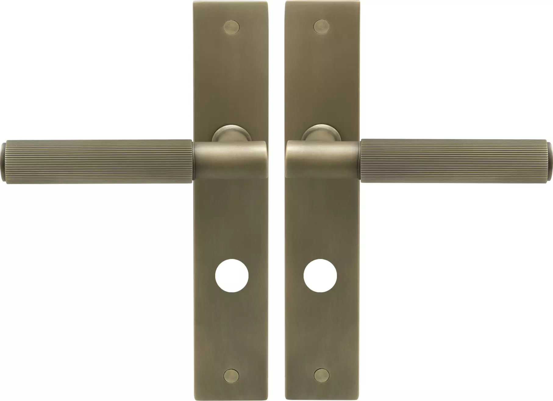 Verge Longplate Privacy Handles - Linear Knurl - RB