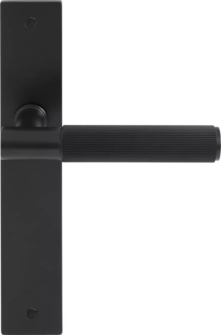 Verge Longplate Dummy Lever LH - Linear Knurl Knurl - BLK