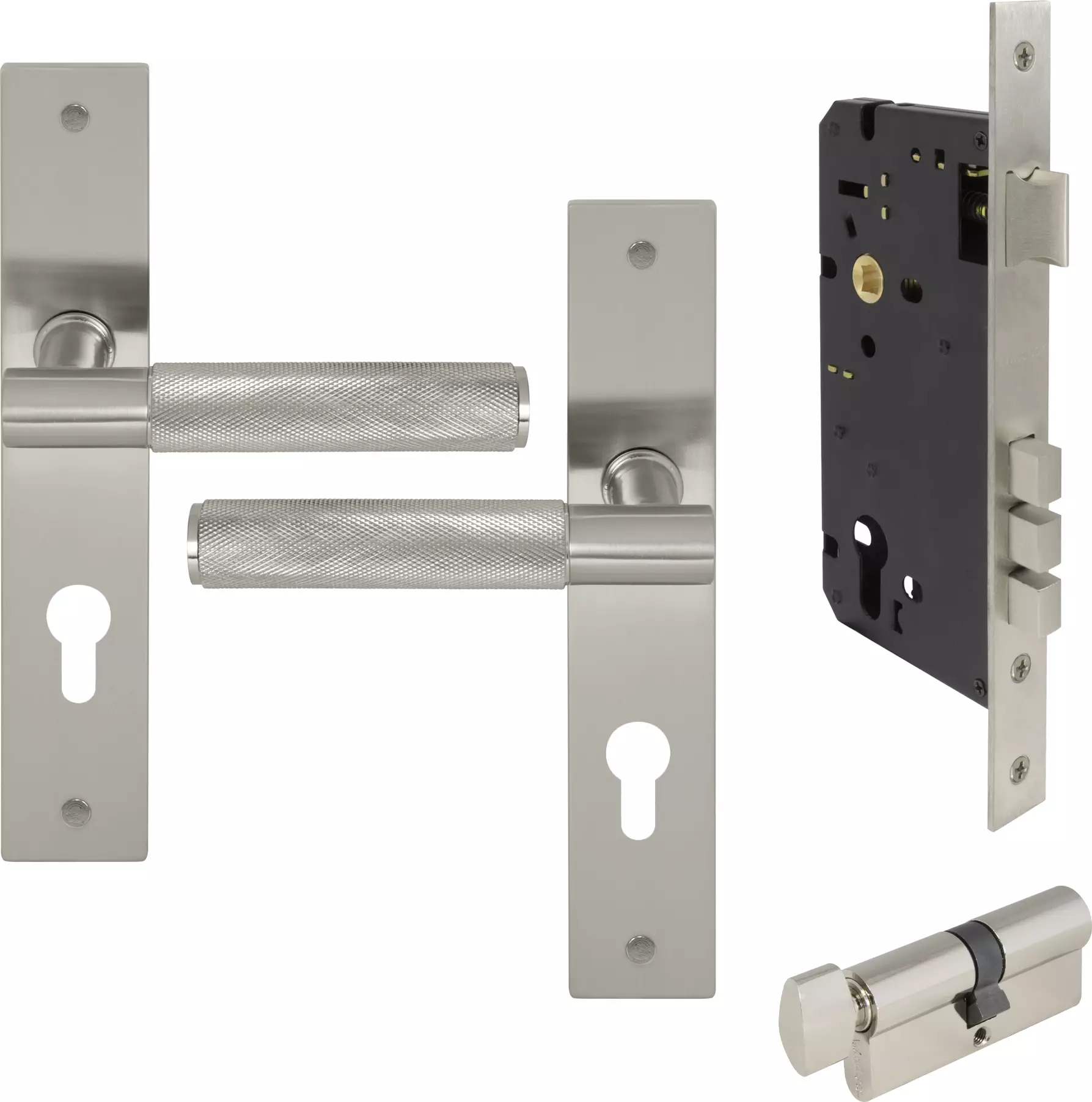 Verge Longplate Entrance Set - K/T -Diamond Knurl - BN