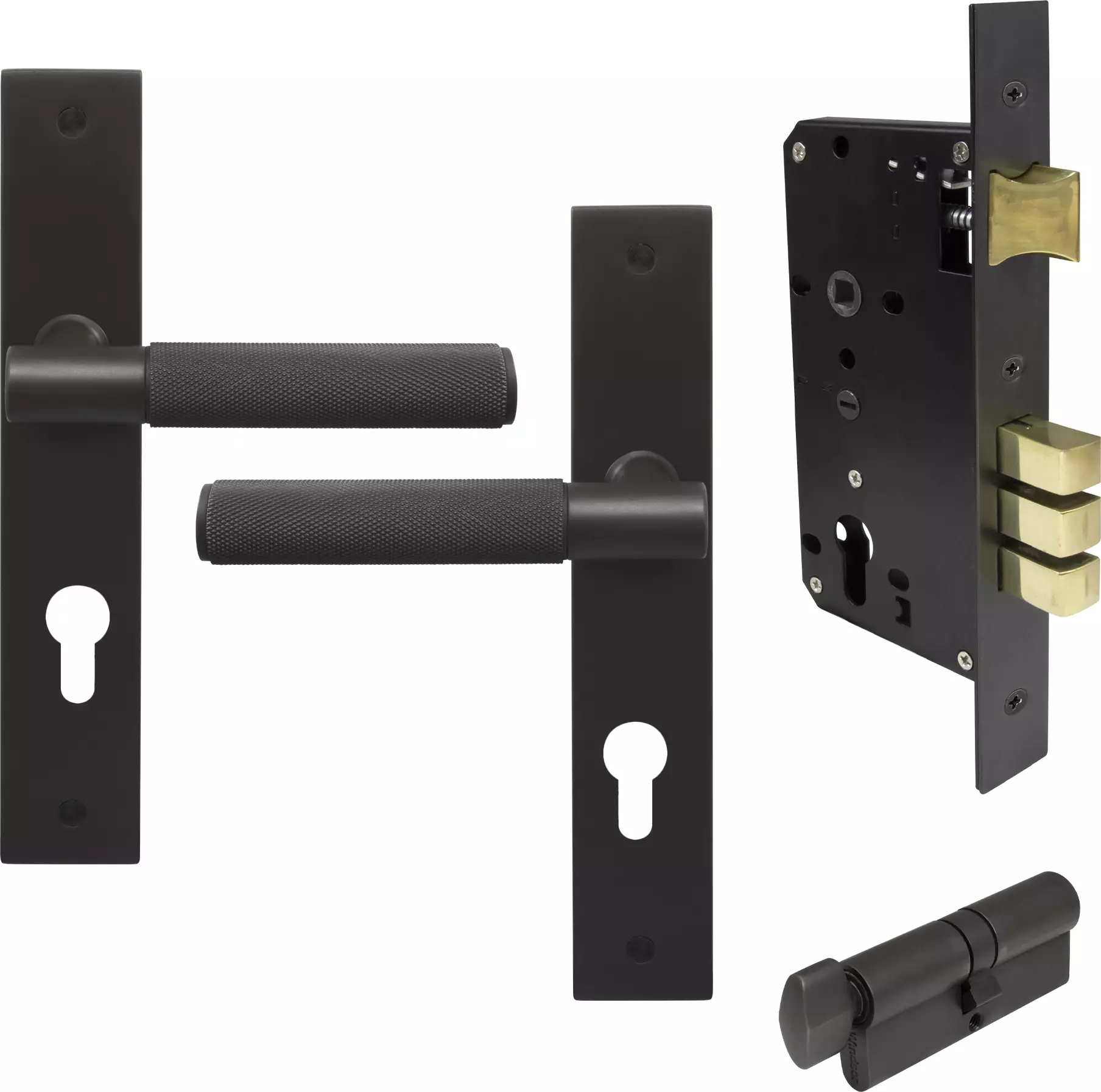 Verge Longplate Entrance Set - K/T -Diamond Knurl - DRB