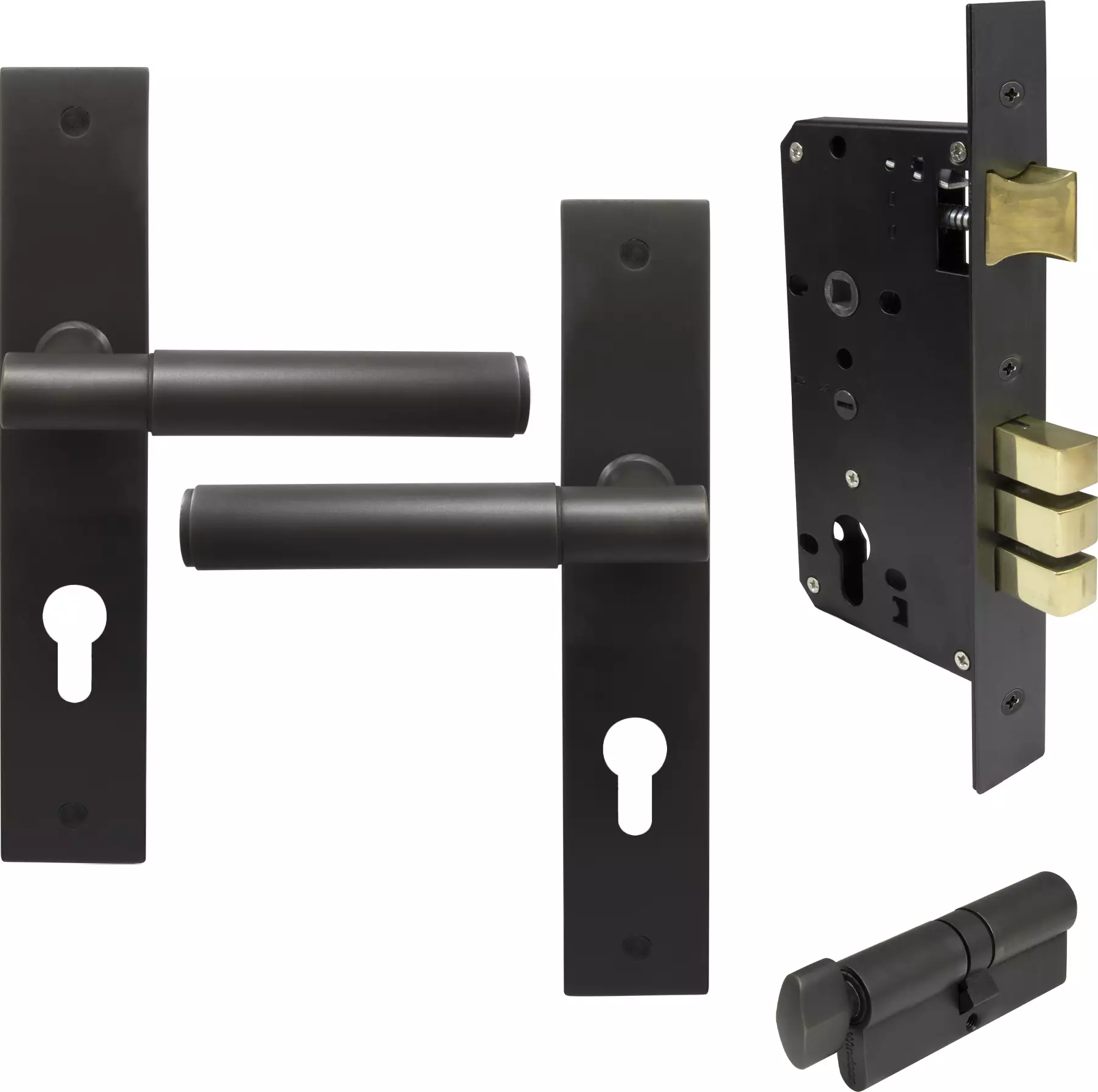 Verge Longplate Entrance Set - K/T - Plain - DRB