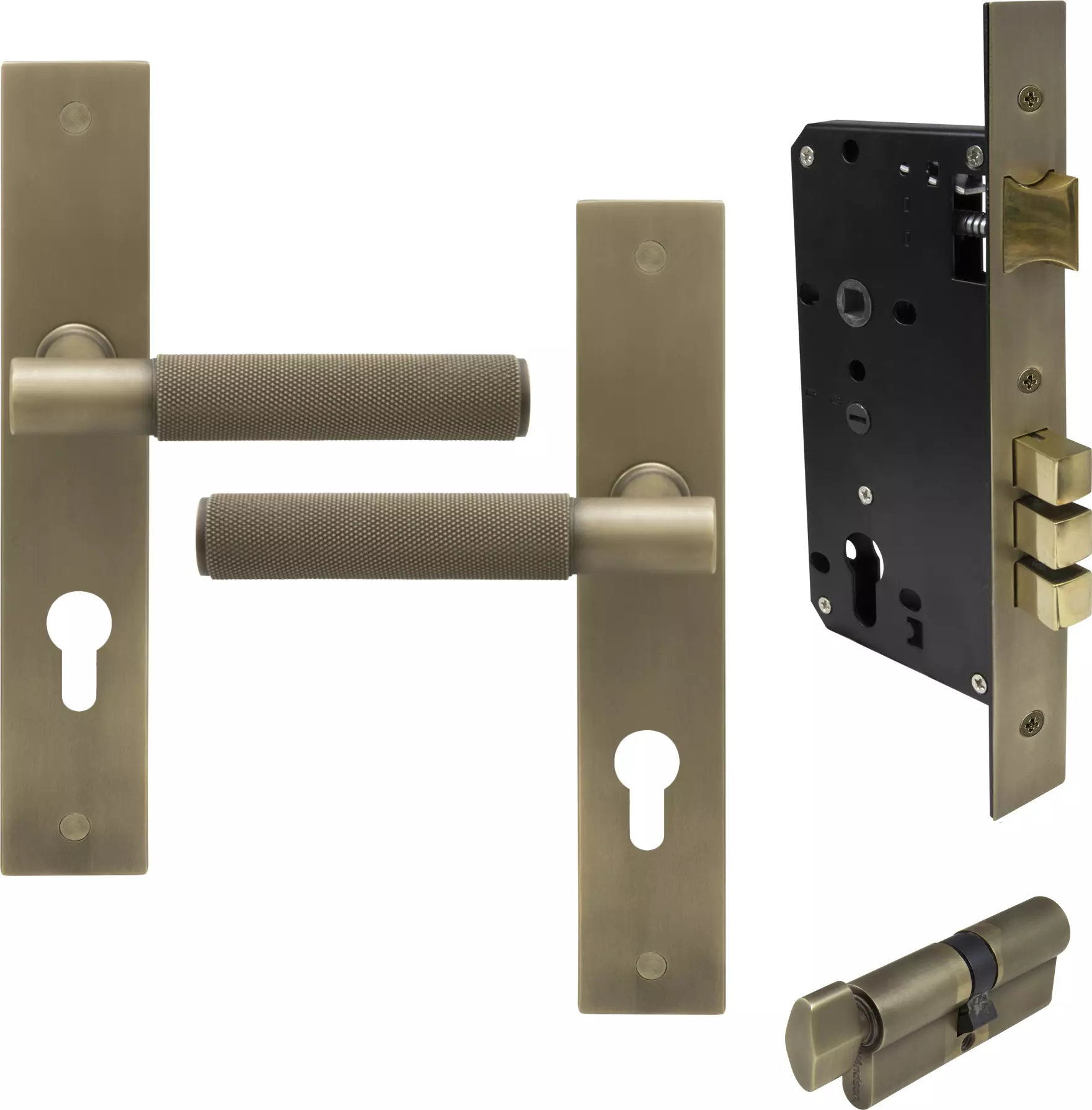 Verge Longplate Entrance Set - K/T -Diamond Knurl - RB