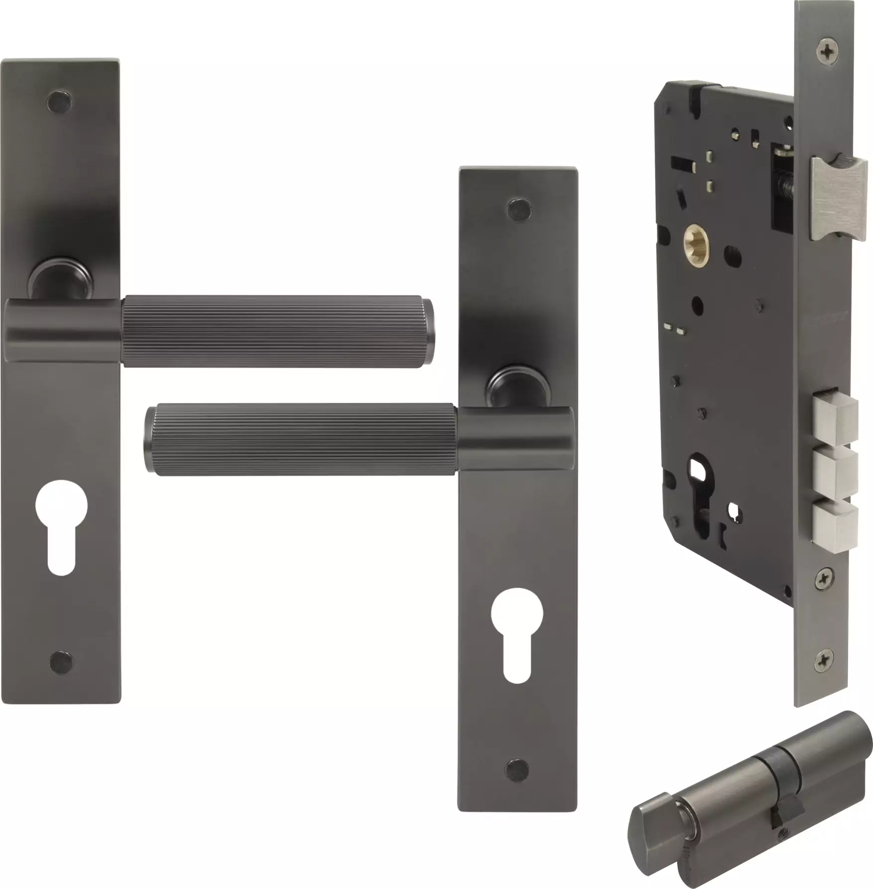 Verge Longplate Entrance Set - K/T - Linear Knurl - GN