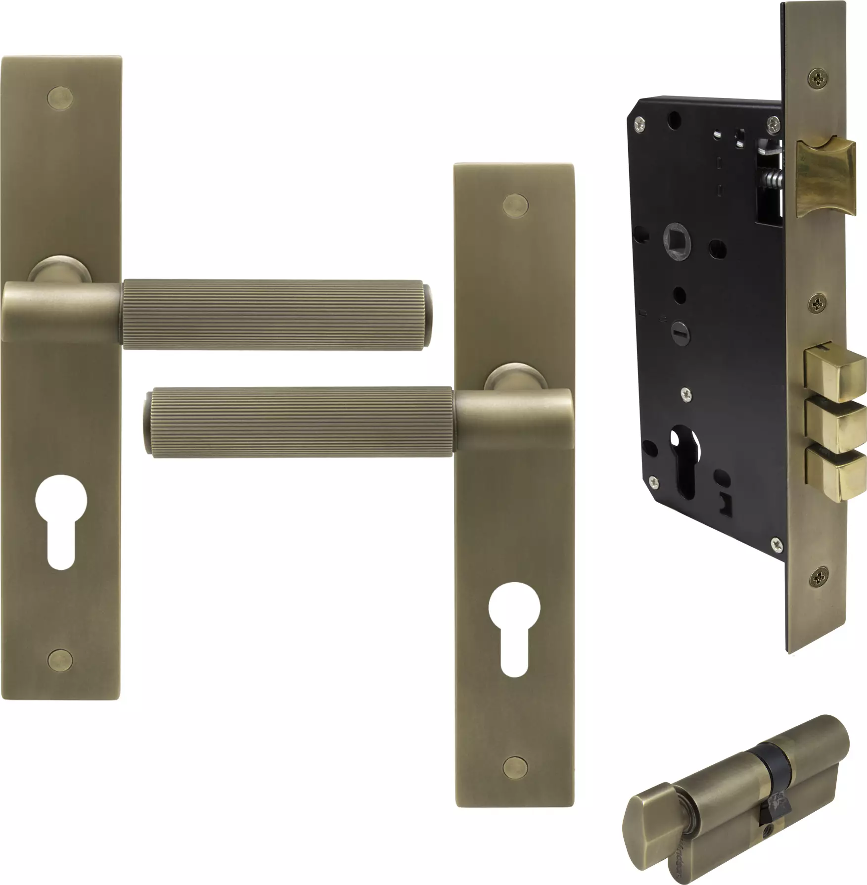 Verge Longplate Entrance Set - K/T - Linear Knurl - RB