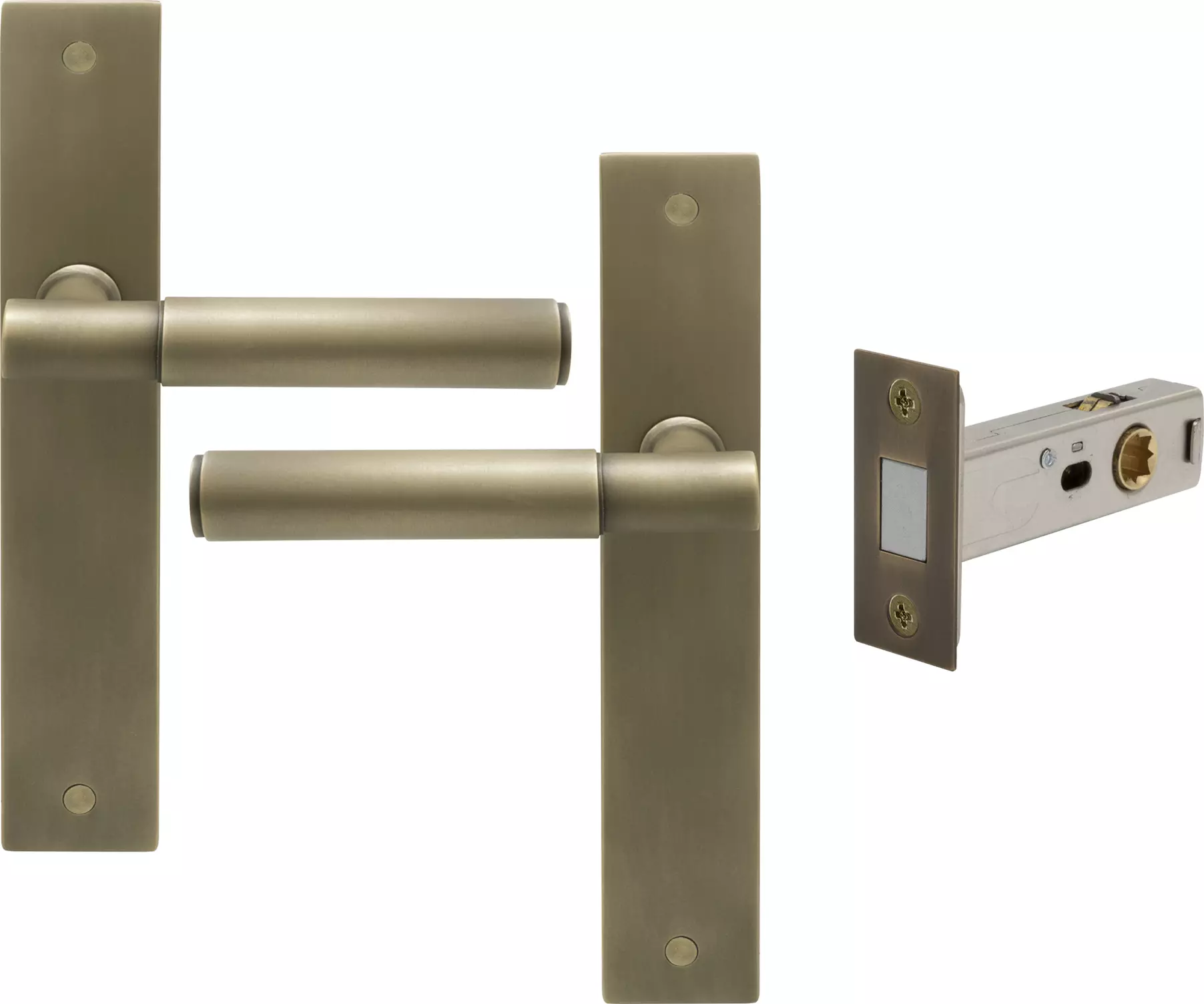Verge Longplate Passage Set - Magn. Latch - Plain - RB