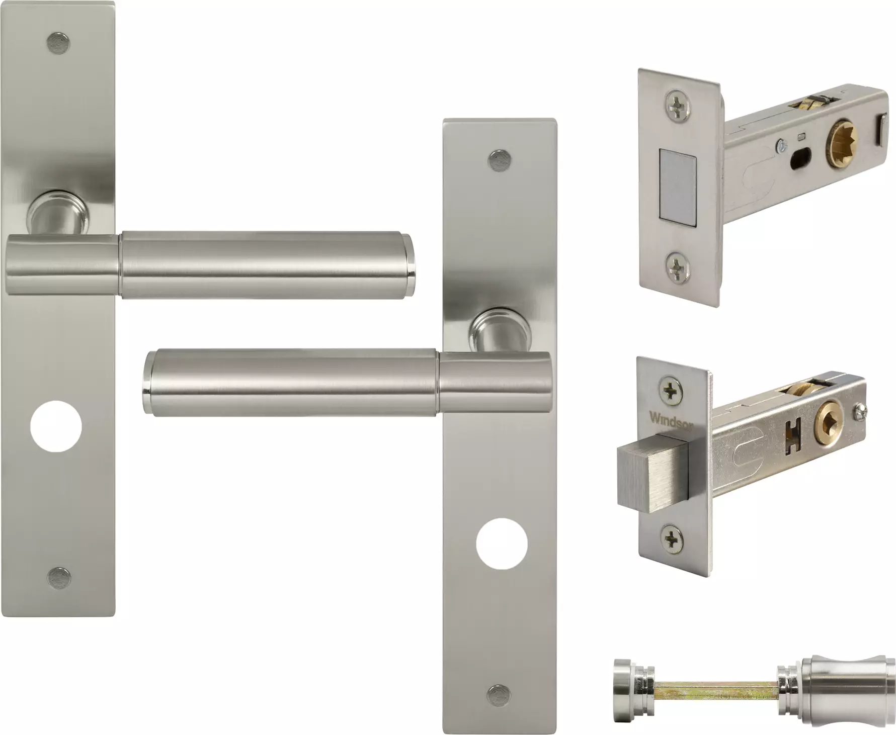 Verge Longplate Privacy Set - Magn. Latch - Plain - BN