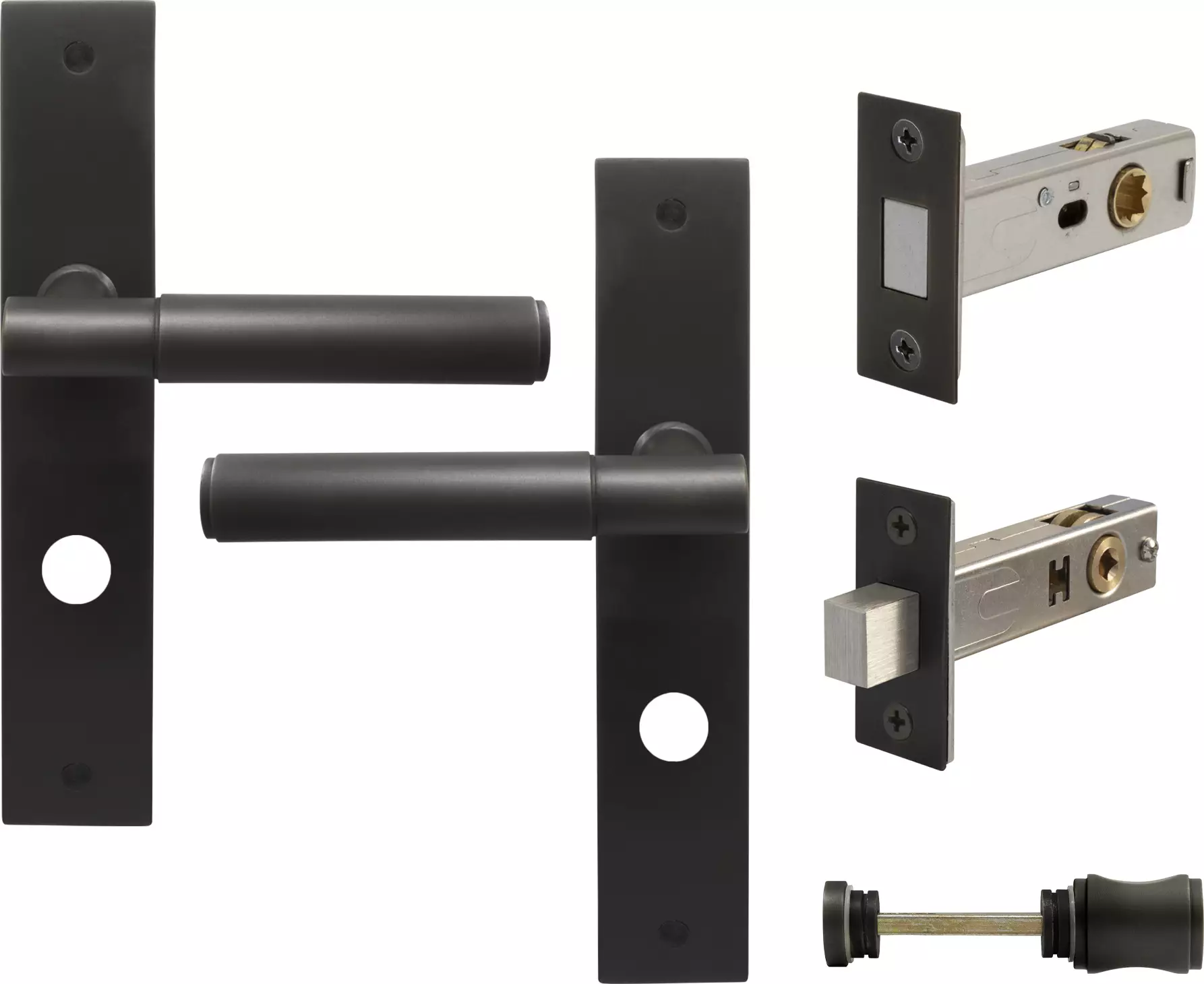 Verge Longplate Privacy Set - Magn. Latch - Plain - DRB