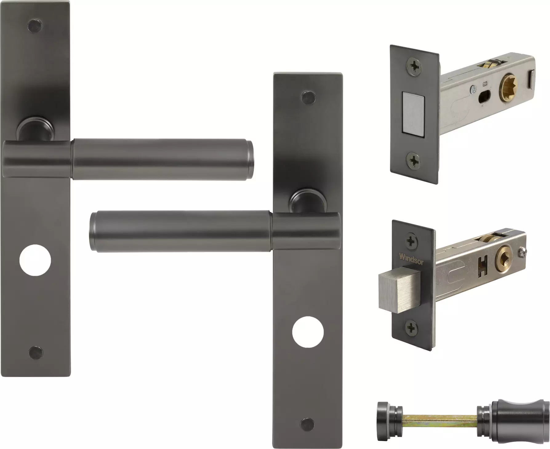 Verge Longplate Privacy Set - Magn. Latch - Plain - GN