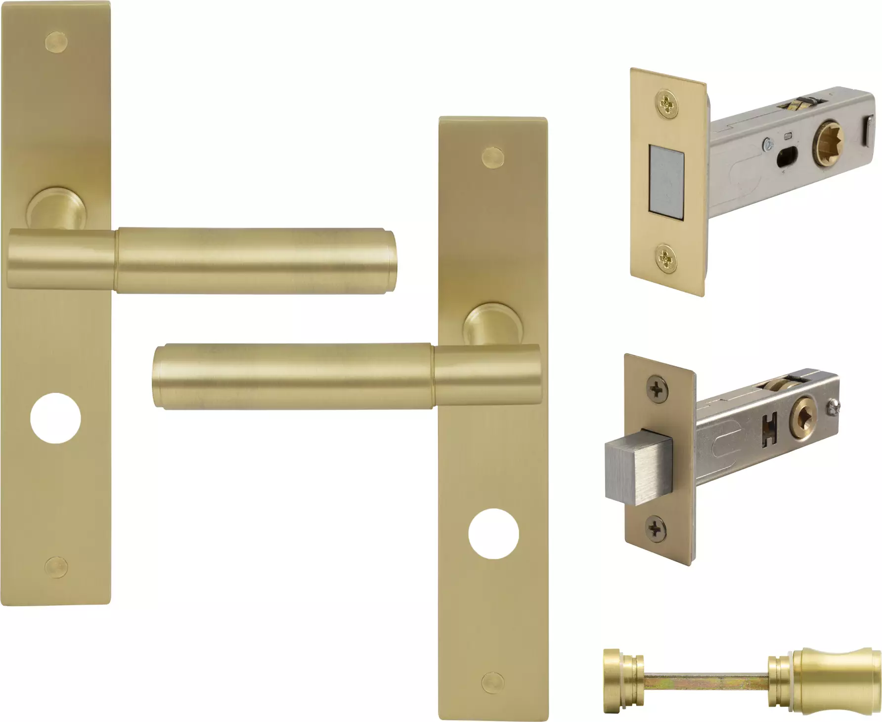 Verge Longplate Privacy Set - Magn. Latch - Plain - MSB