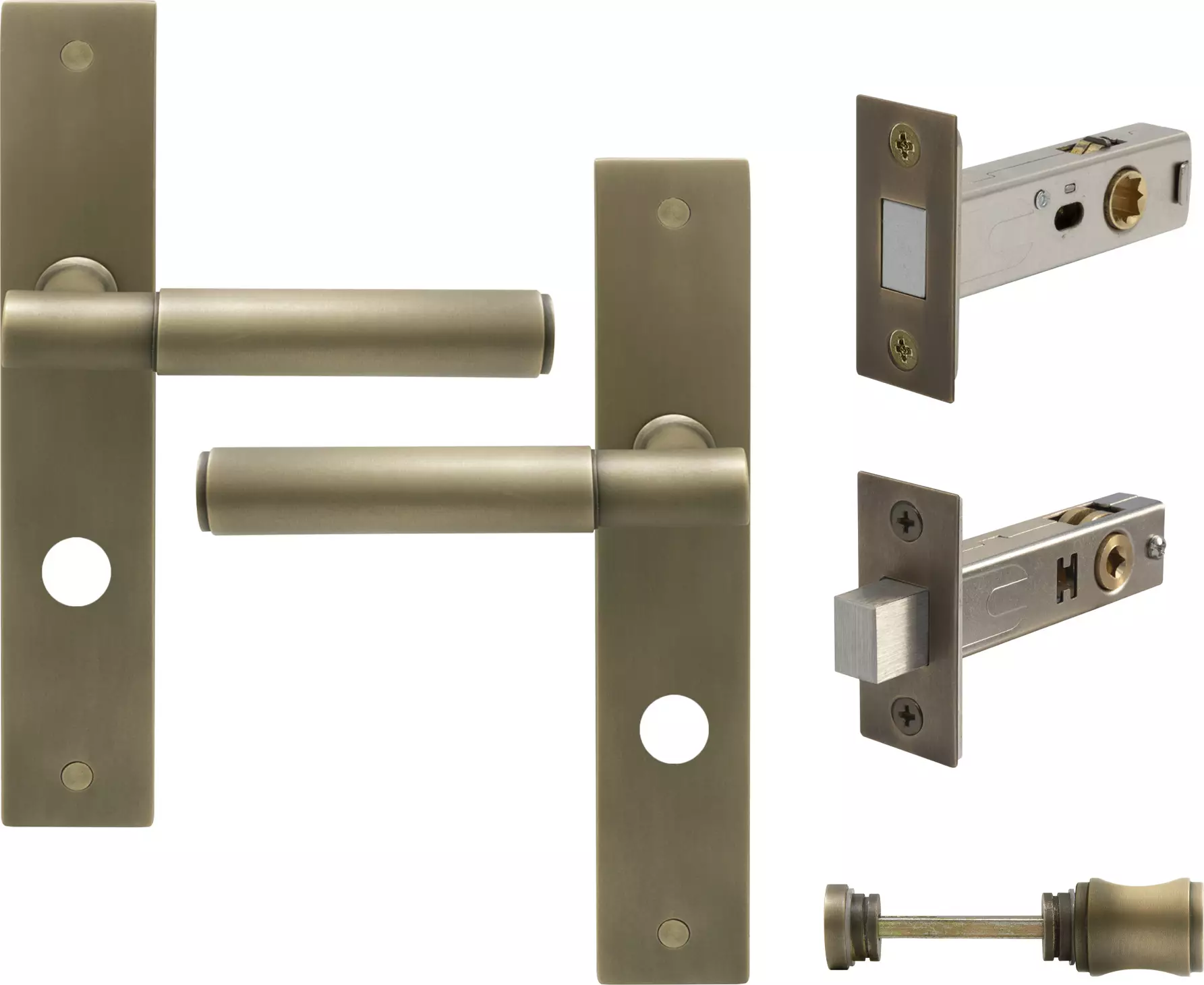 Verge Longplate Privacy Set - Magn. Latch - Plain - RB