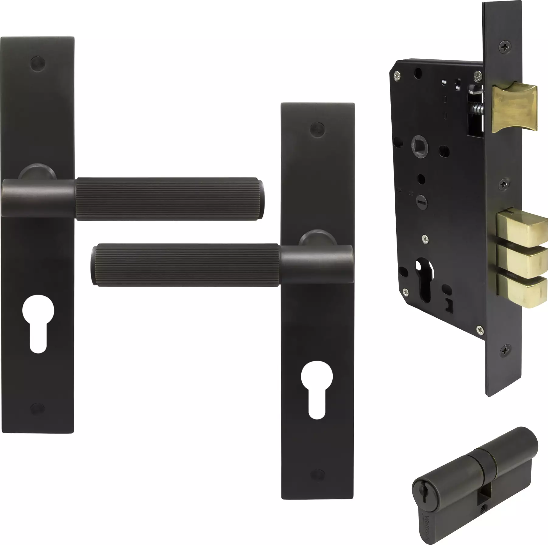 Verge Longplate Entrance Set K/K - Linear Knurl - DRB